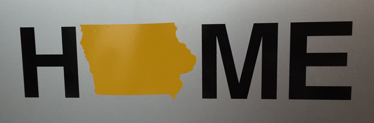 Iowa Sticker | Black/Gold
