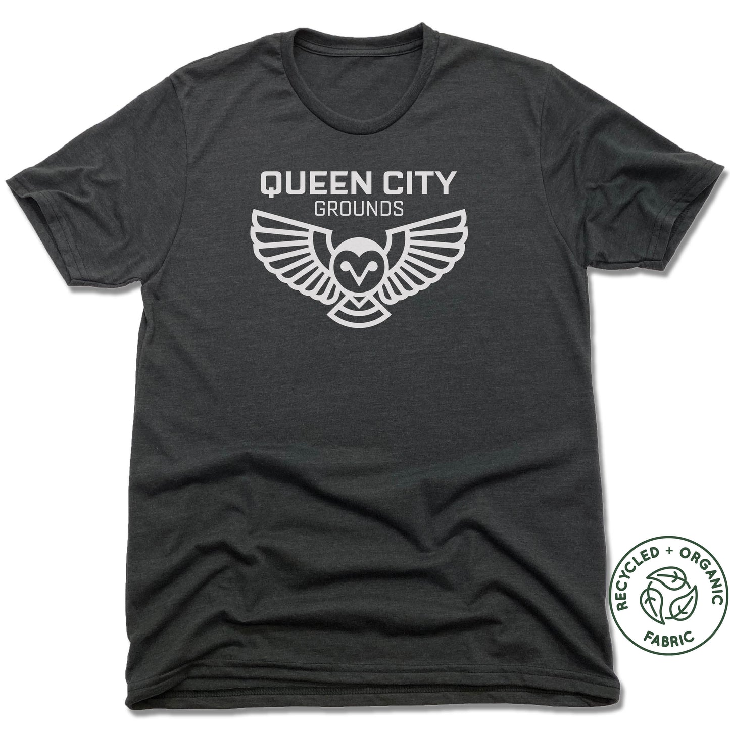 QUEEN CITY GROUNDS | UNISEX BLACK Recycled Tri-Blend - My State Threads