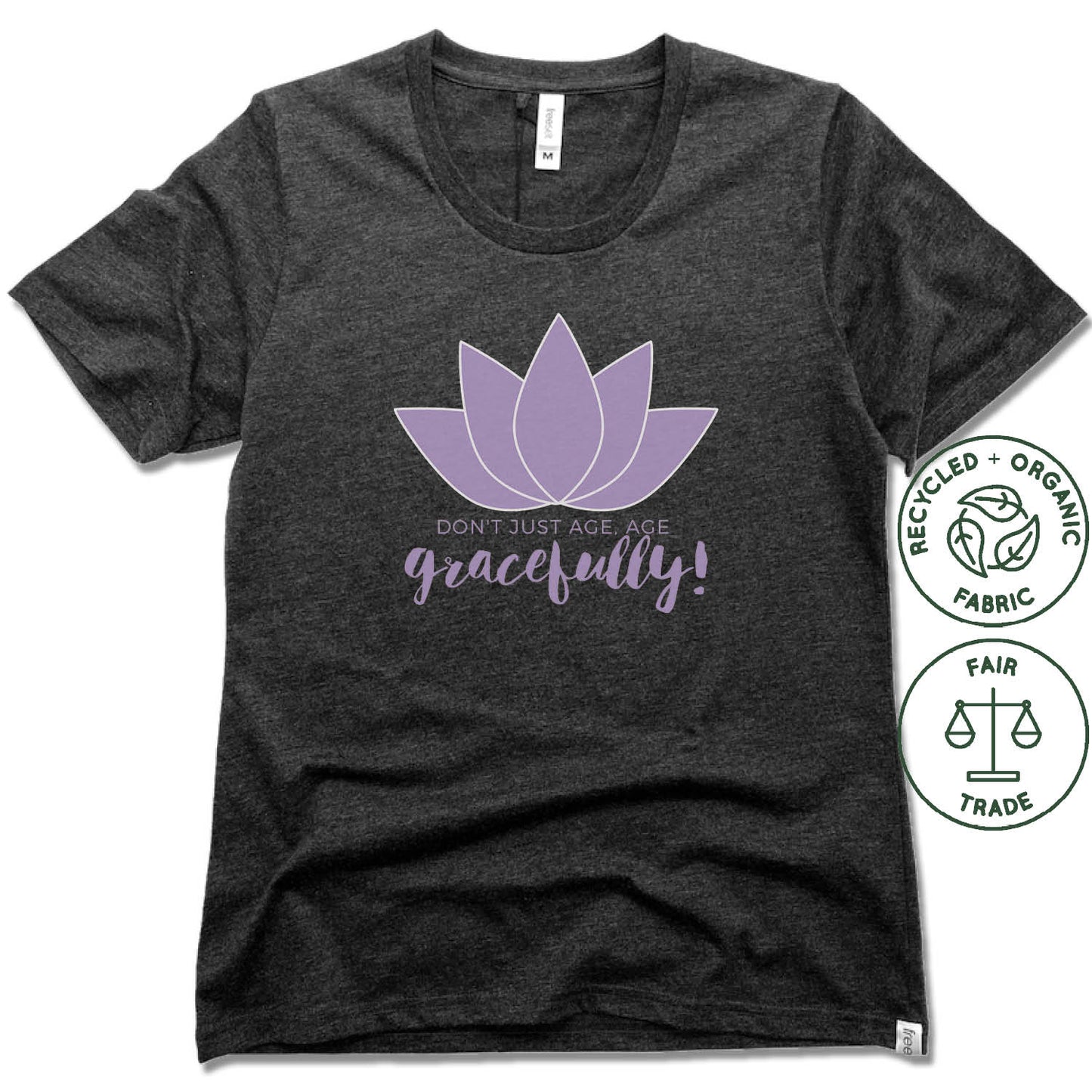 RESTORINGBFNS | FAIRTRADE FREESET BLACK LADIES TEE | GRACEFULLY