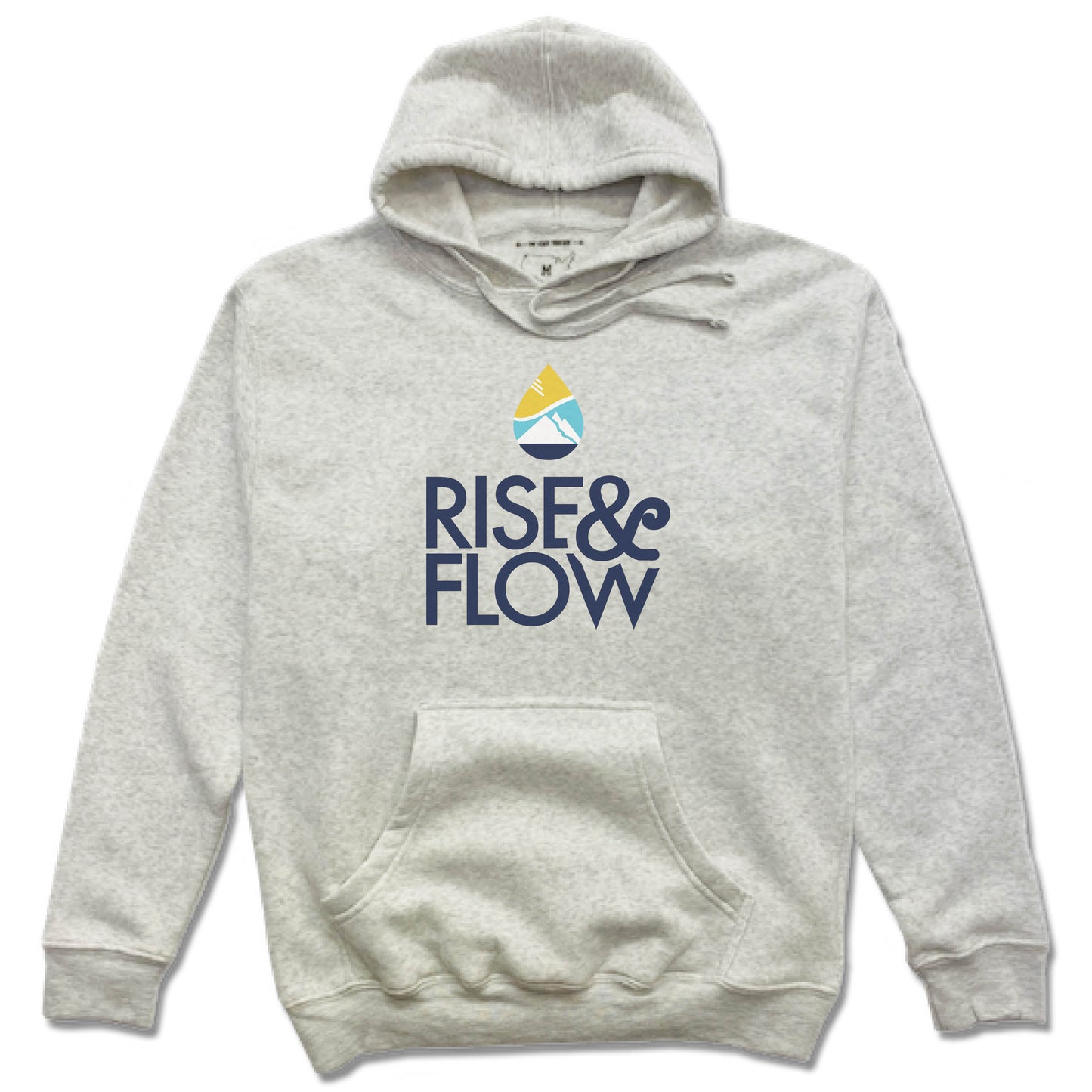 RISE AND FLOW YOGA STUDIO | HOODIE | BLUE LOGO