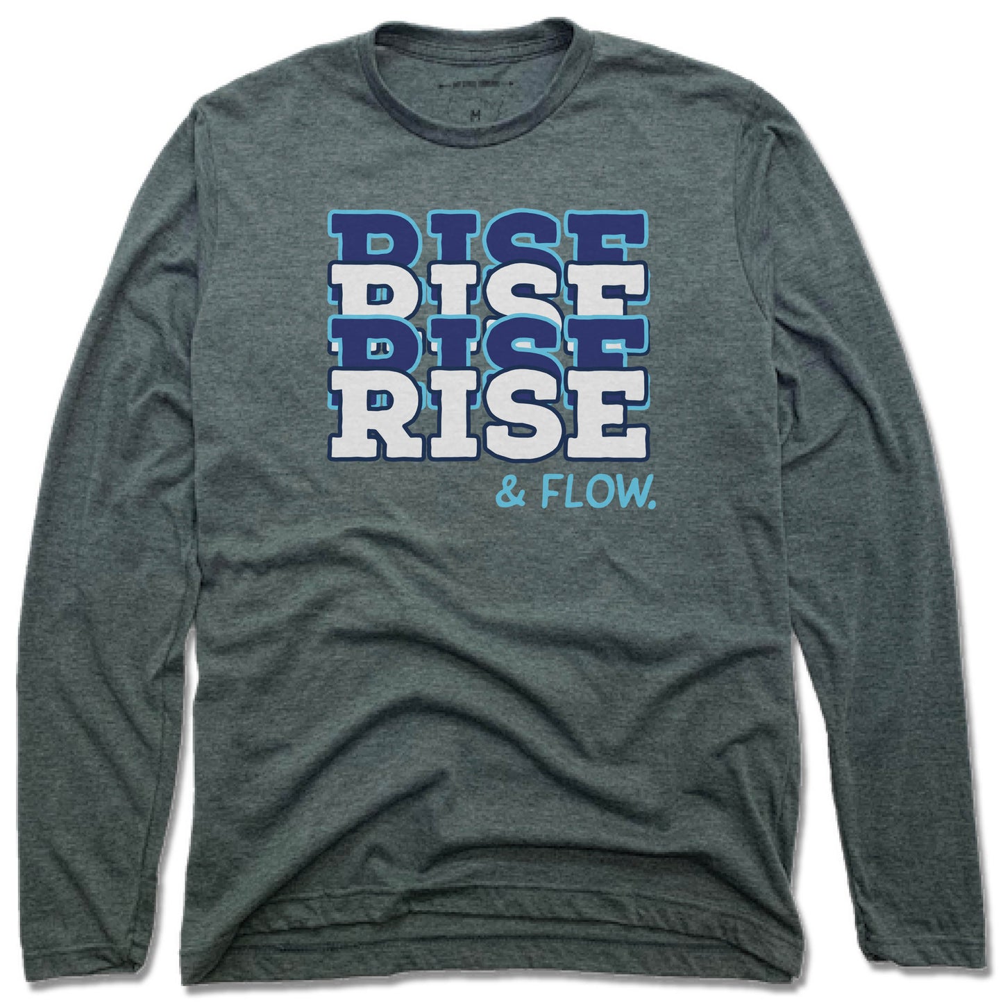 RISE AND FLOW YOGA STUDIO | UNISEX LONG SLEEVE TEE | COLOR LOGO