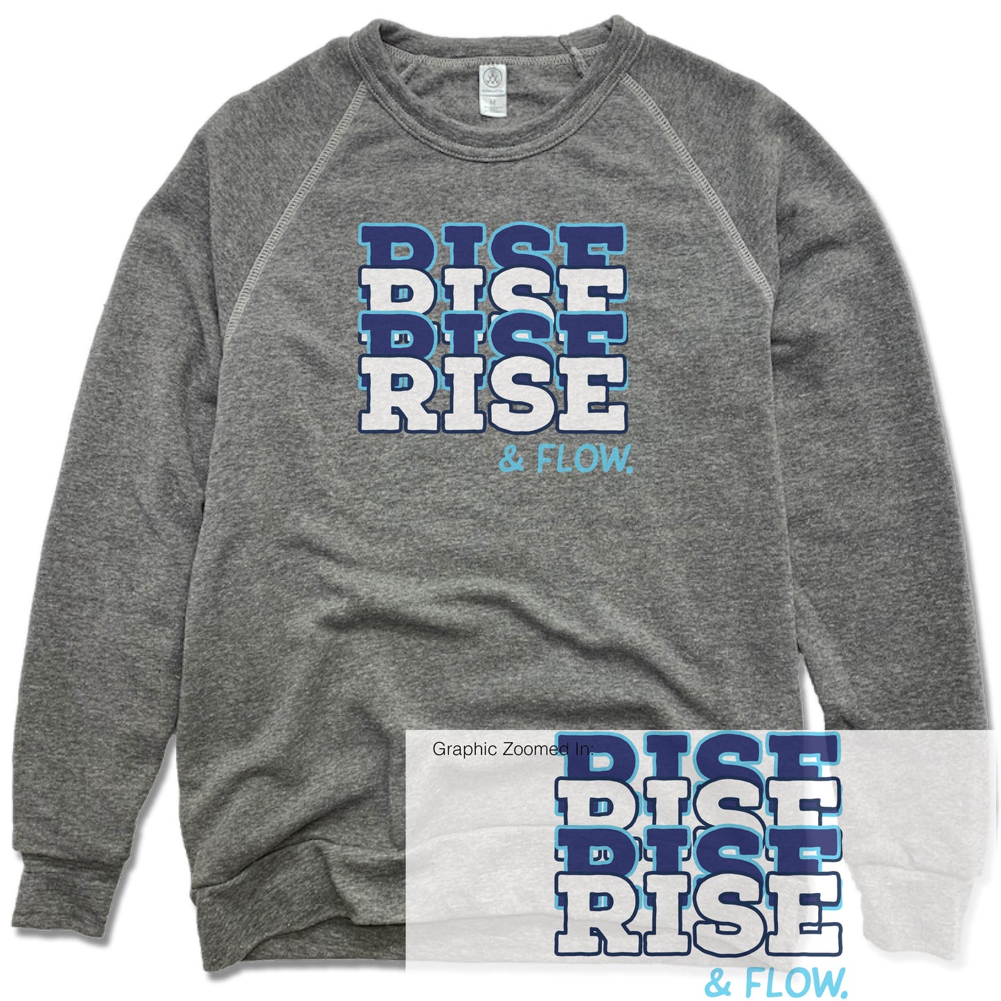 RISE AND FLOW YOGA STUDIO | FLEECE SWEATSHIRT | COLOR LOGO - My State Threads
