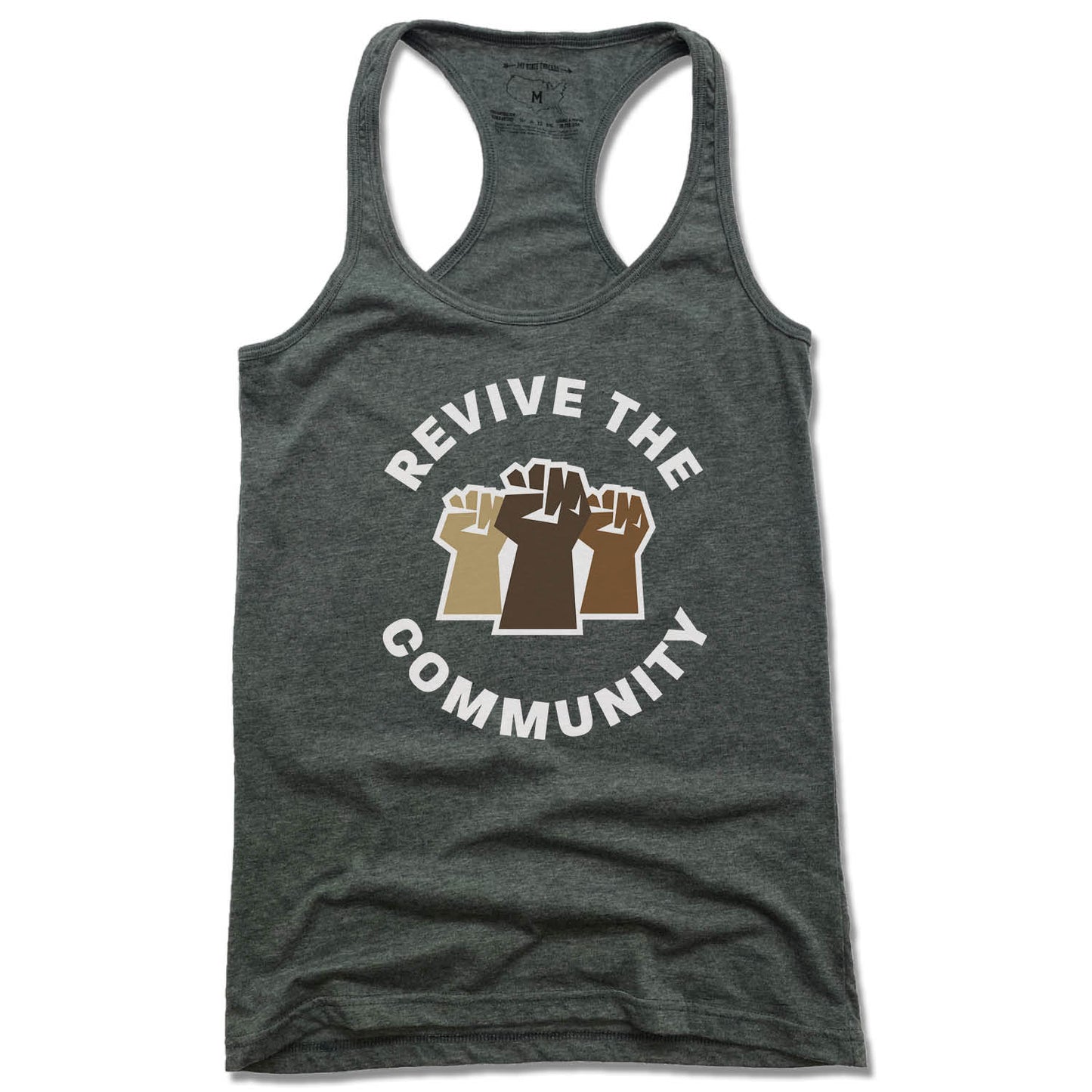 REVIVE THE COMMUNITY | LADIES TANK | WHITE LOGO