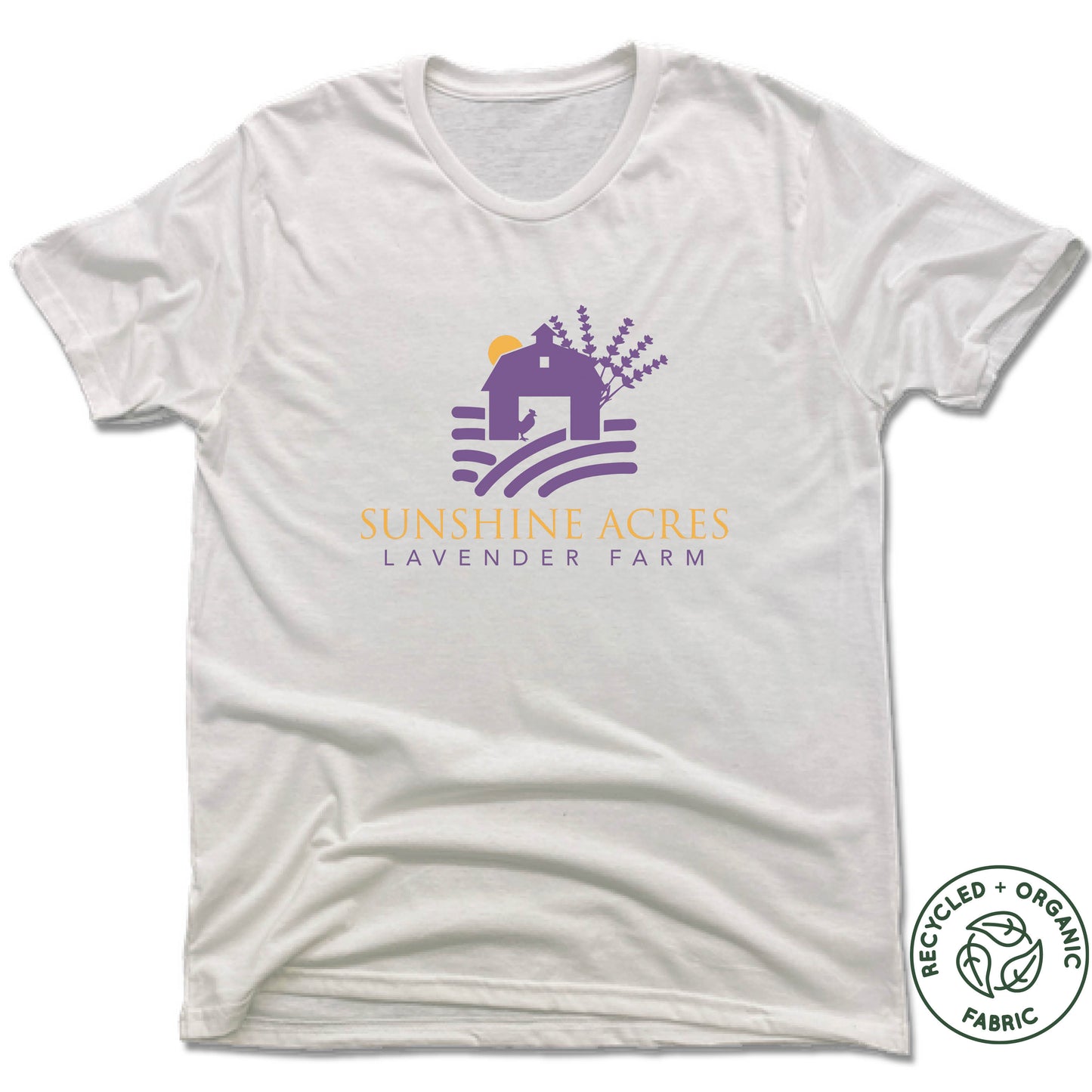 SUNSHINE ACRES LAVENDER FARM | UNISEX WHITE Recycled Tri-Blend