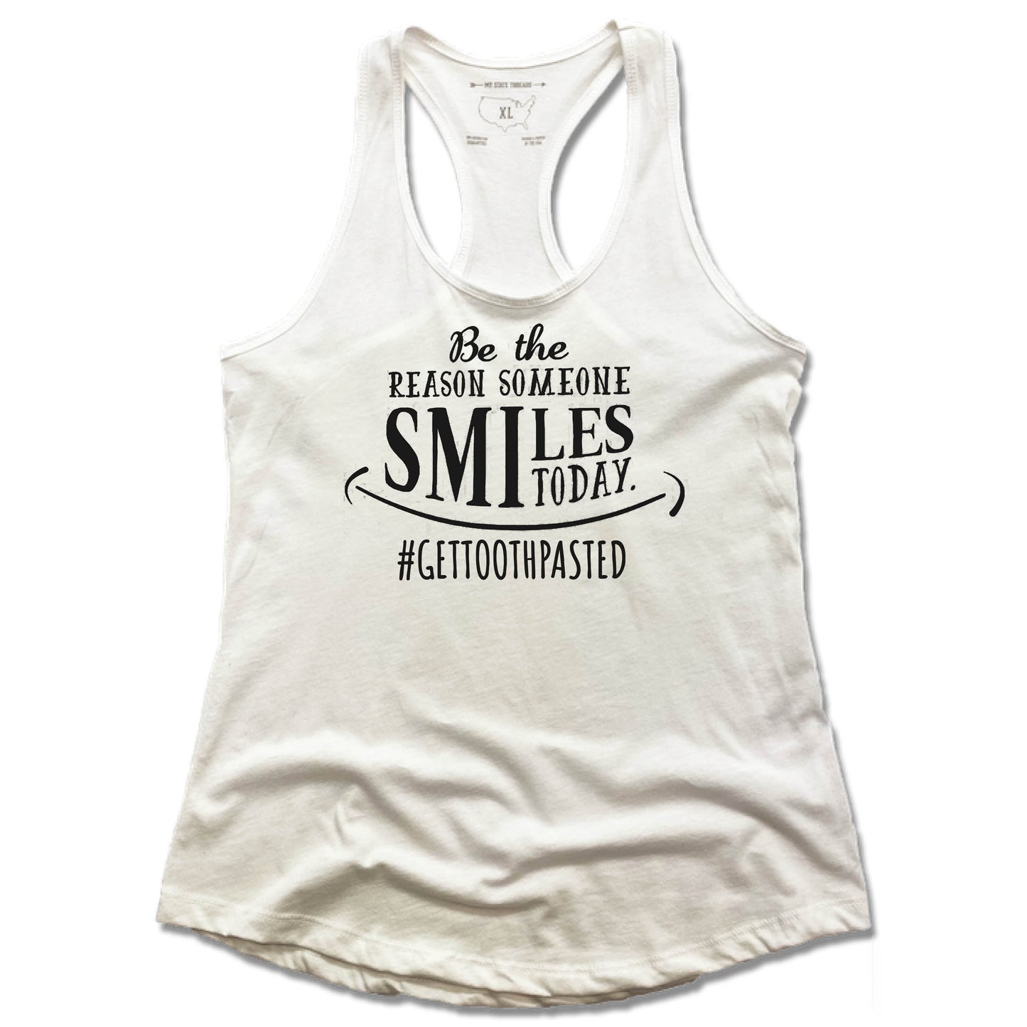 THE SISTER'S CLOSET | LADIES WHITE TANK | BLACK LOGO - My State Threads
