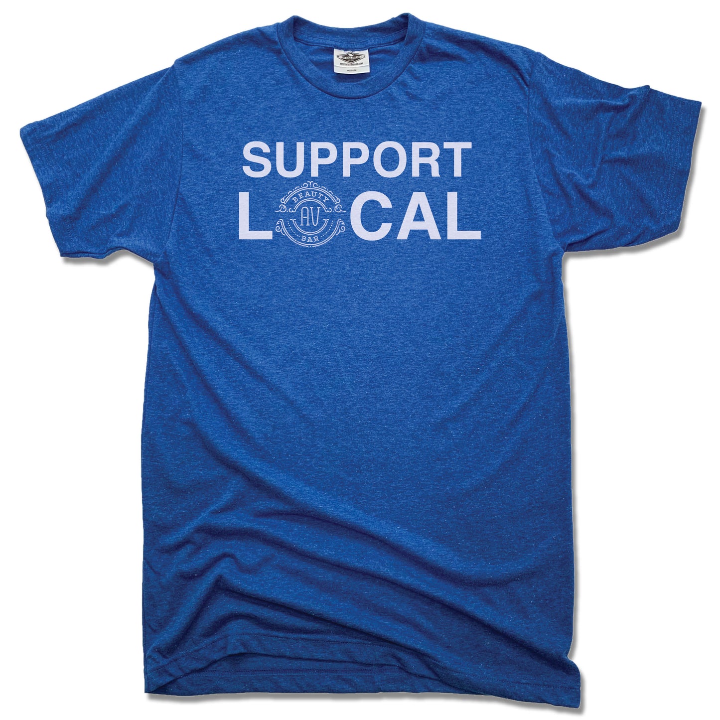 Support Local AV Beauty Bar | UNISEX Blue TEE - My State Threads