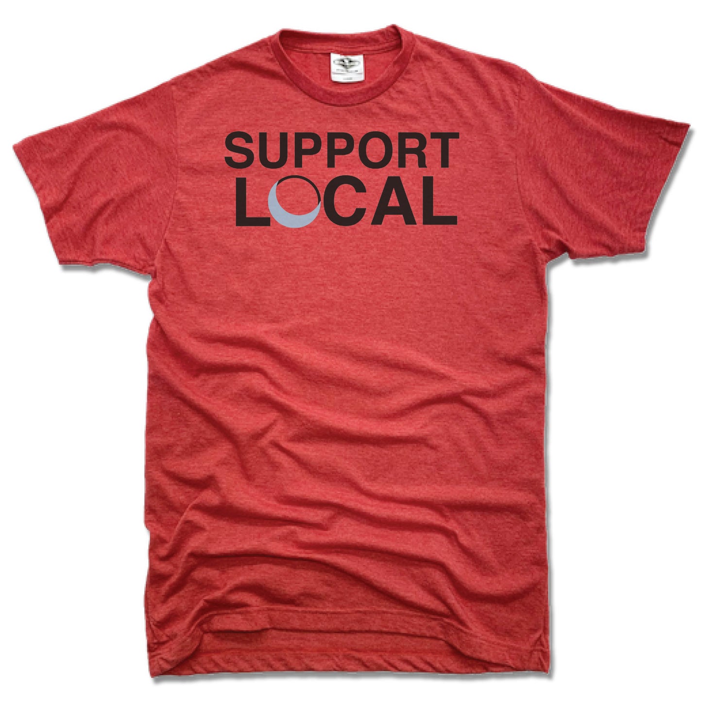 Blue Luna Yoga & Wellness | UNISEX RED TEE | SUPPORT LOCAL