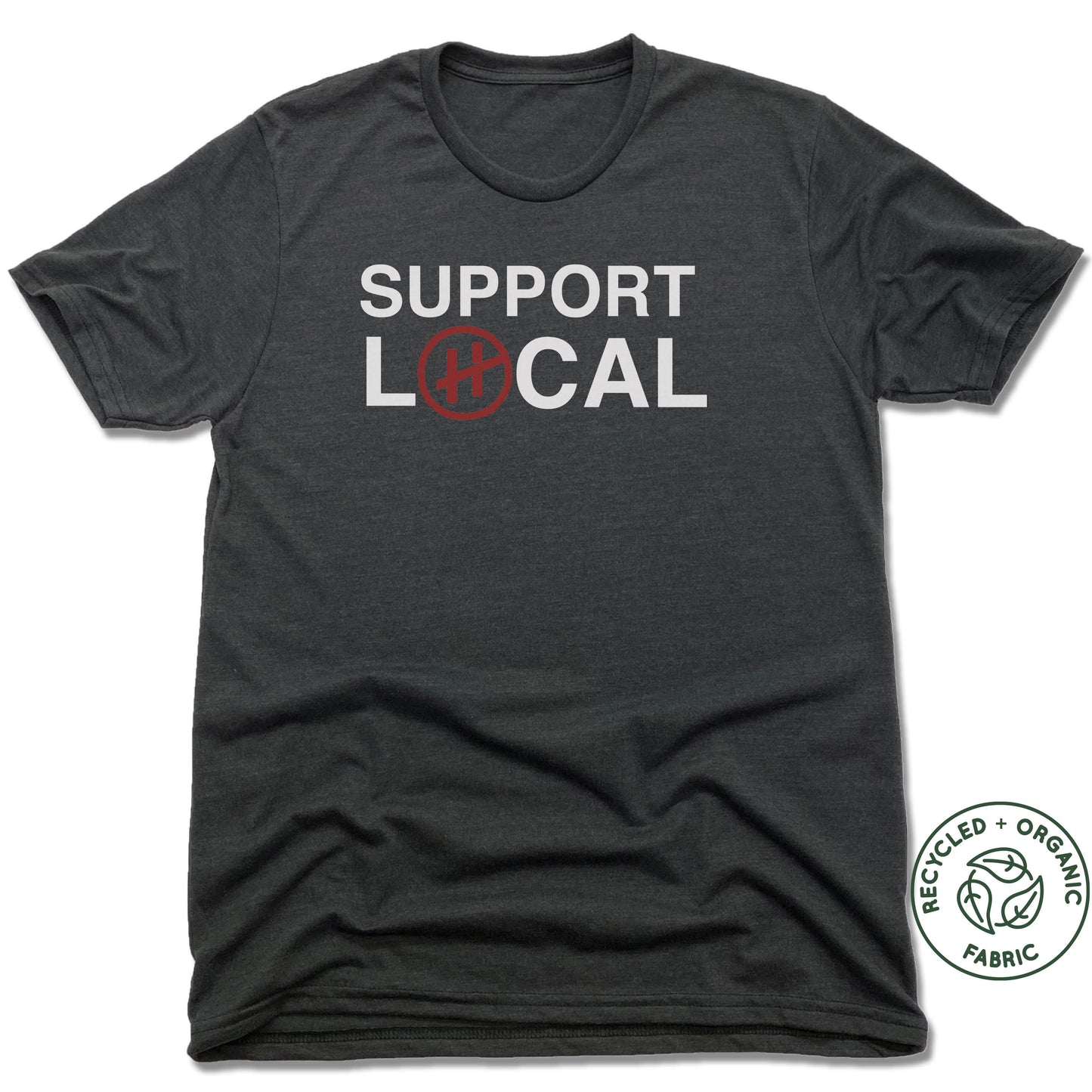 HANNAFORD | UNISEX BLACK Recycled Tri-Blend | SUPPORT LOCAL