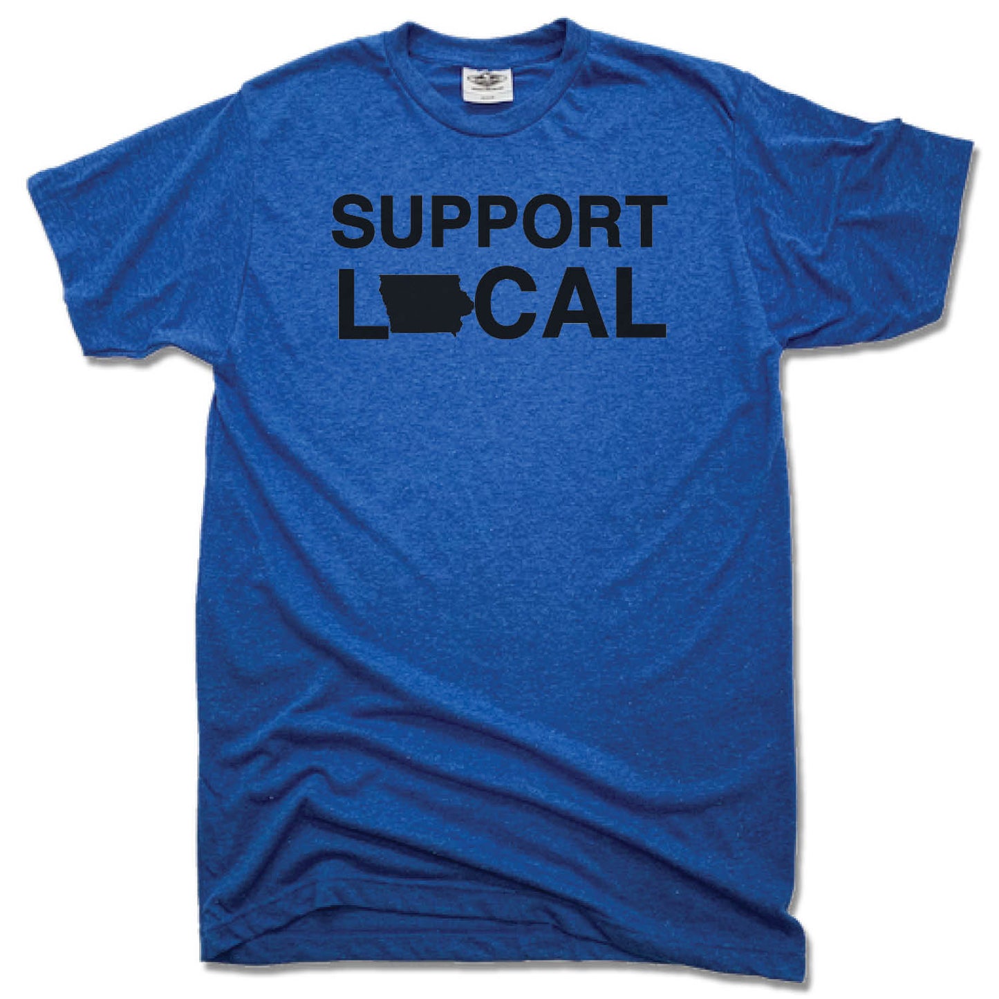 SUPPORT LOCAL IOWA | UNISEX BLUE TEE