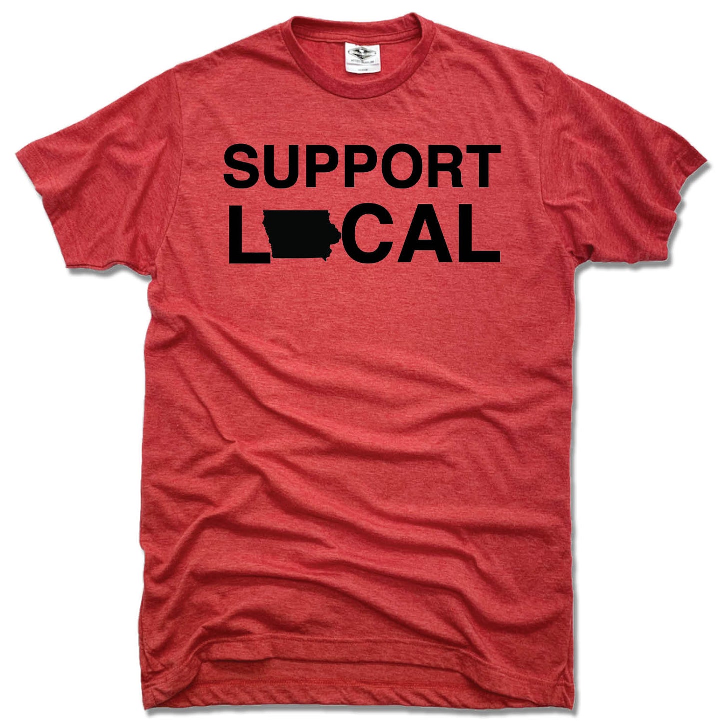 SUPPORT LOCAL IOWA | UNISEX RED TEE