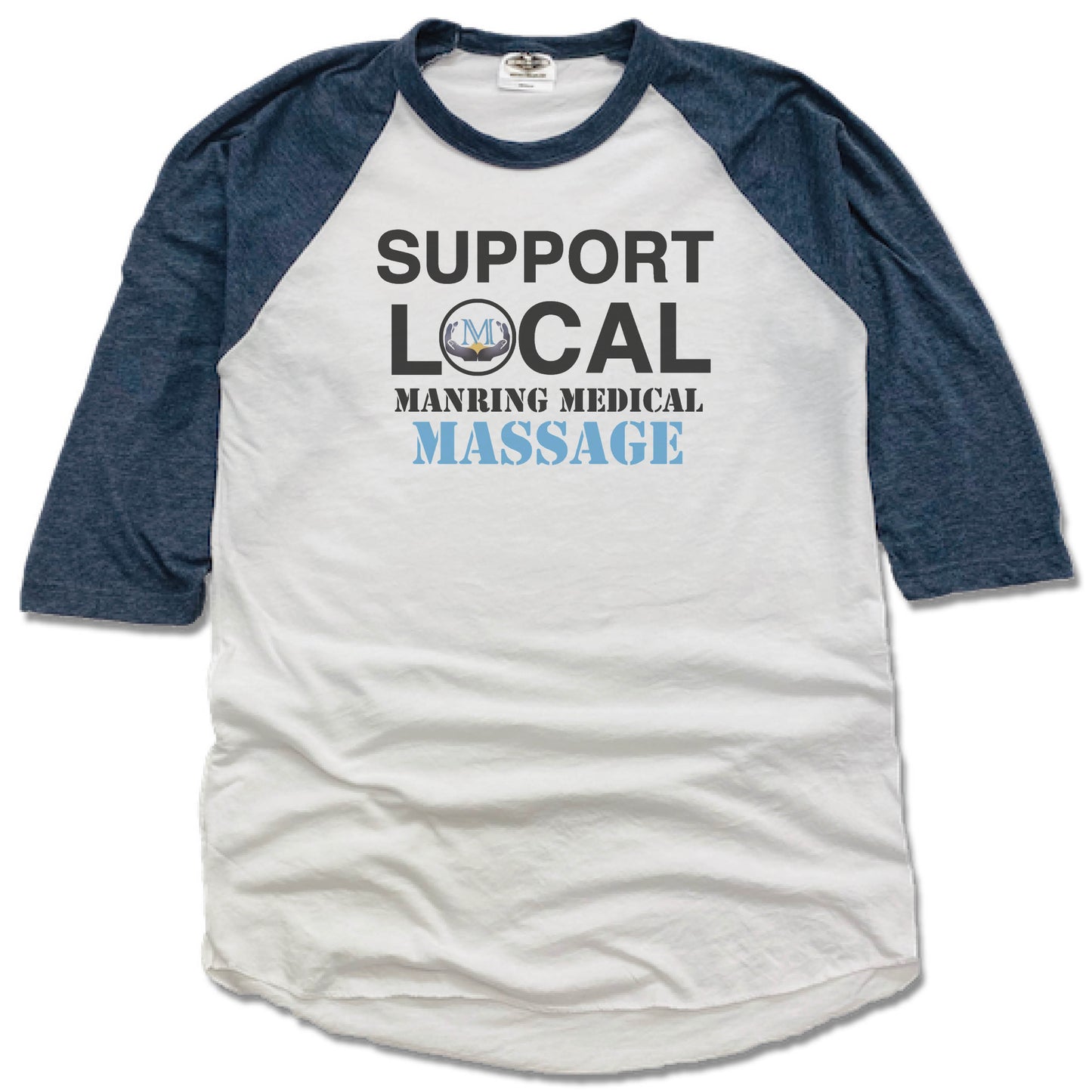 MANRING MEDICAL MASSAGE | NAVY 3/4 SLEEVE | SUPPORT LOCAL - My State Threads