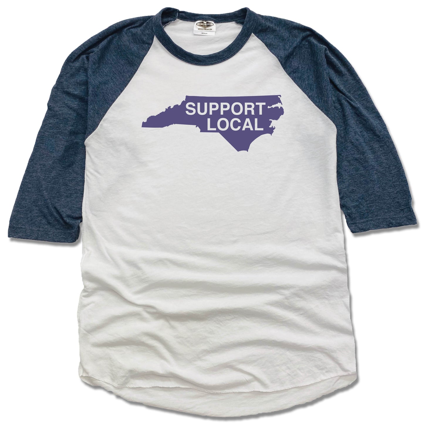 NORTH CAROLINA | NVY 3/4 SLEEVE | SUPPORT LOCAL - My State Threads