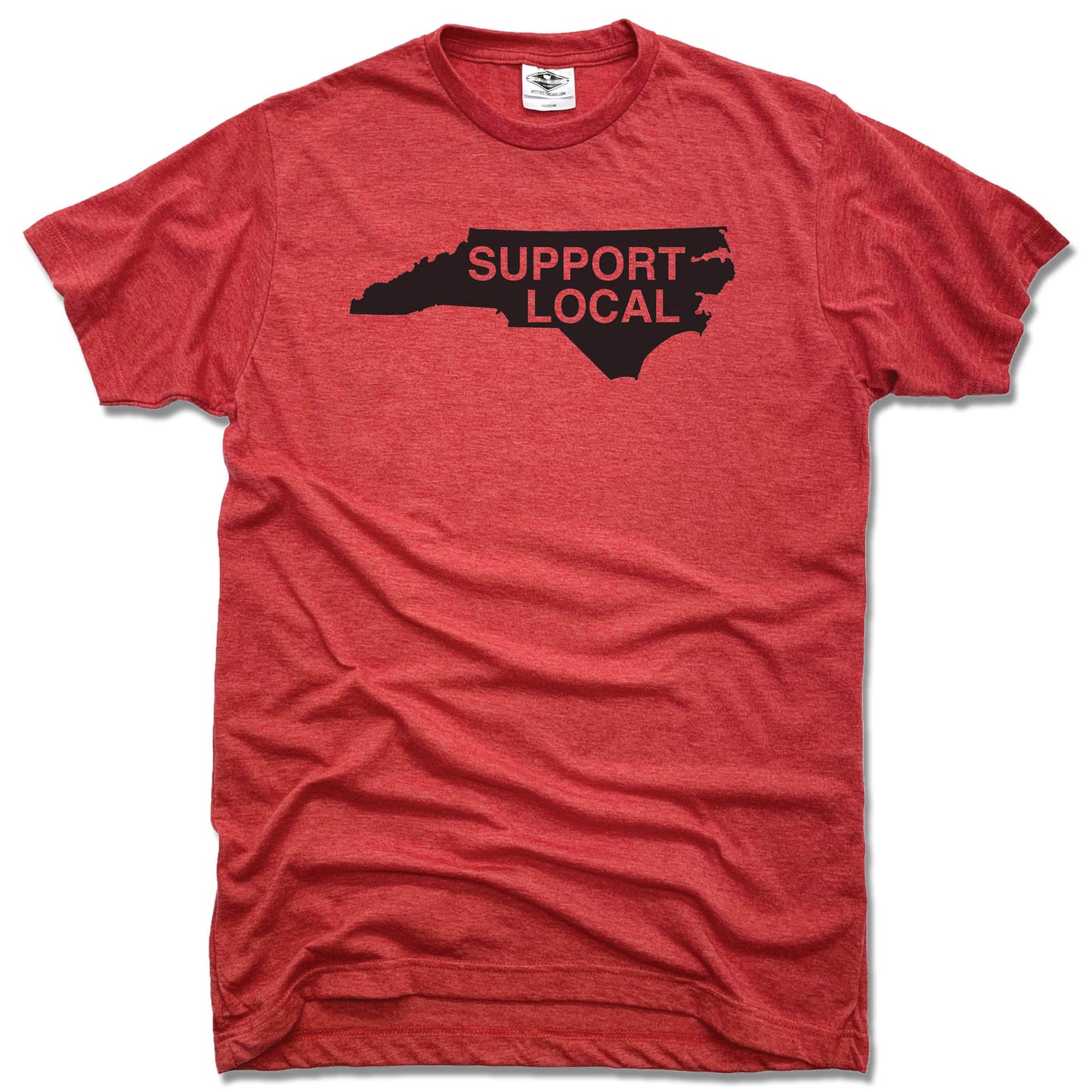 NORTH CAROLINA | UNISEX RED TEE | SUPPORT LOCAL - My State Threads