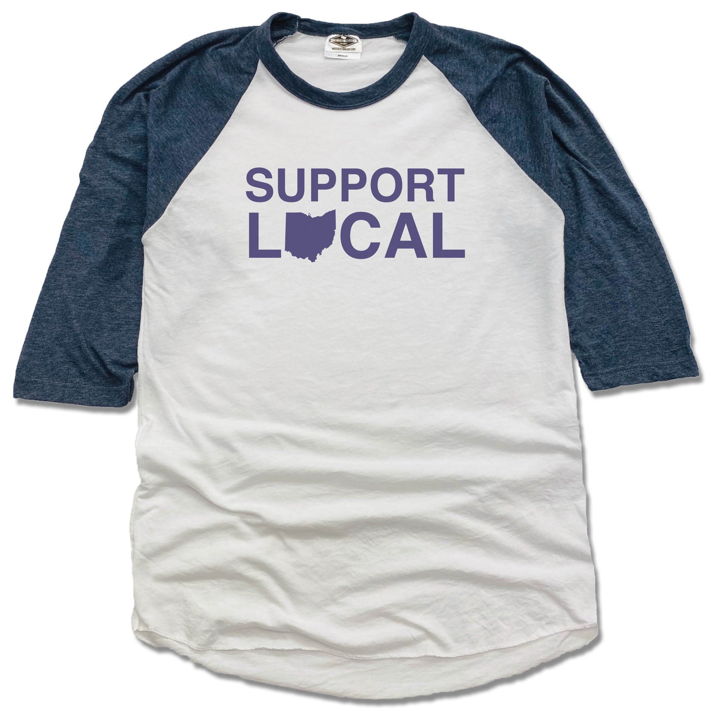Support Local Ohio | 3/4 Sleeve - My State Threads