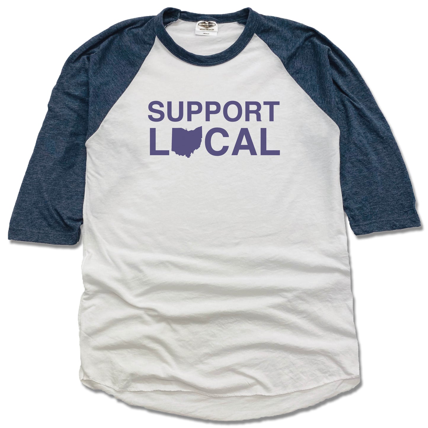 Support Local Ohio | 3/4 Sleeve - My State Threads