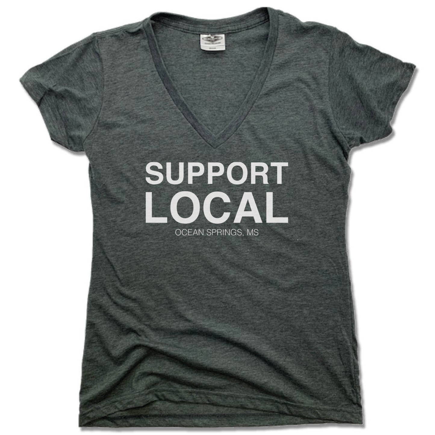 SUPPORT LOCAL | LADIES V-NECK | OS MISSISSIPPI