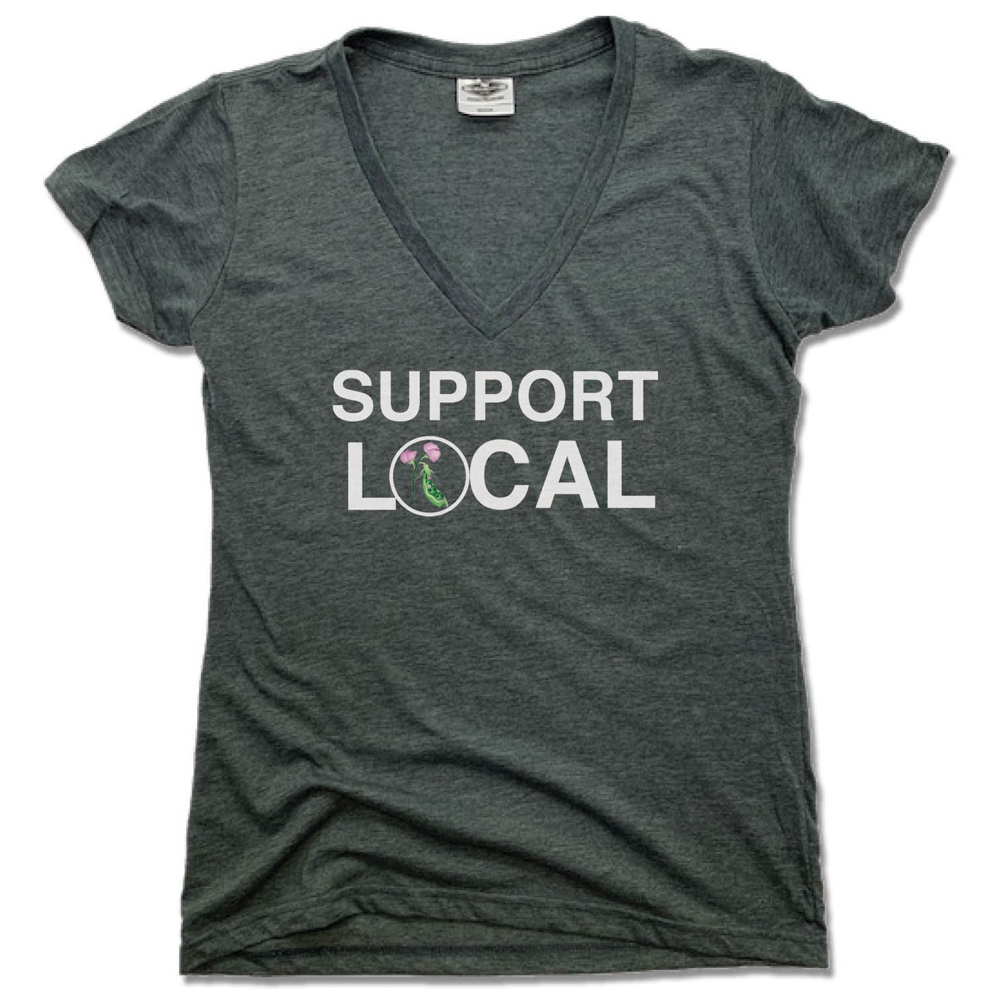 SWEET PEAS PLAY CAFE | LADIES V-NECK | SUPPORT LOCAL