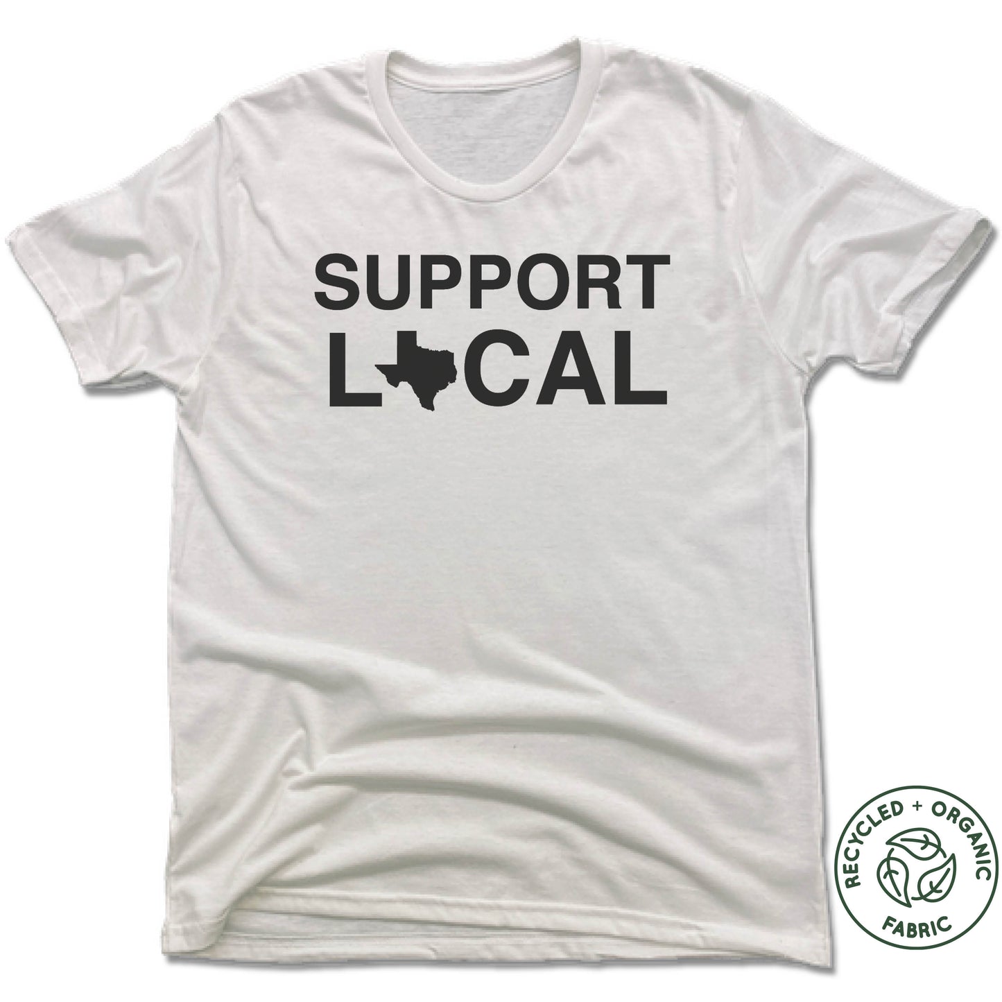 SUPPORT LOCAL | UNISEX WHITE Recycled Tri-Blend - My State Threads