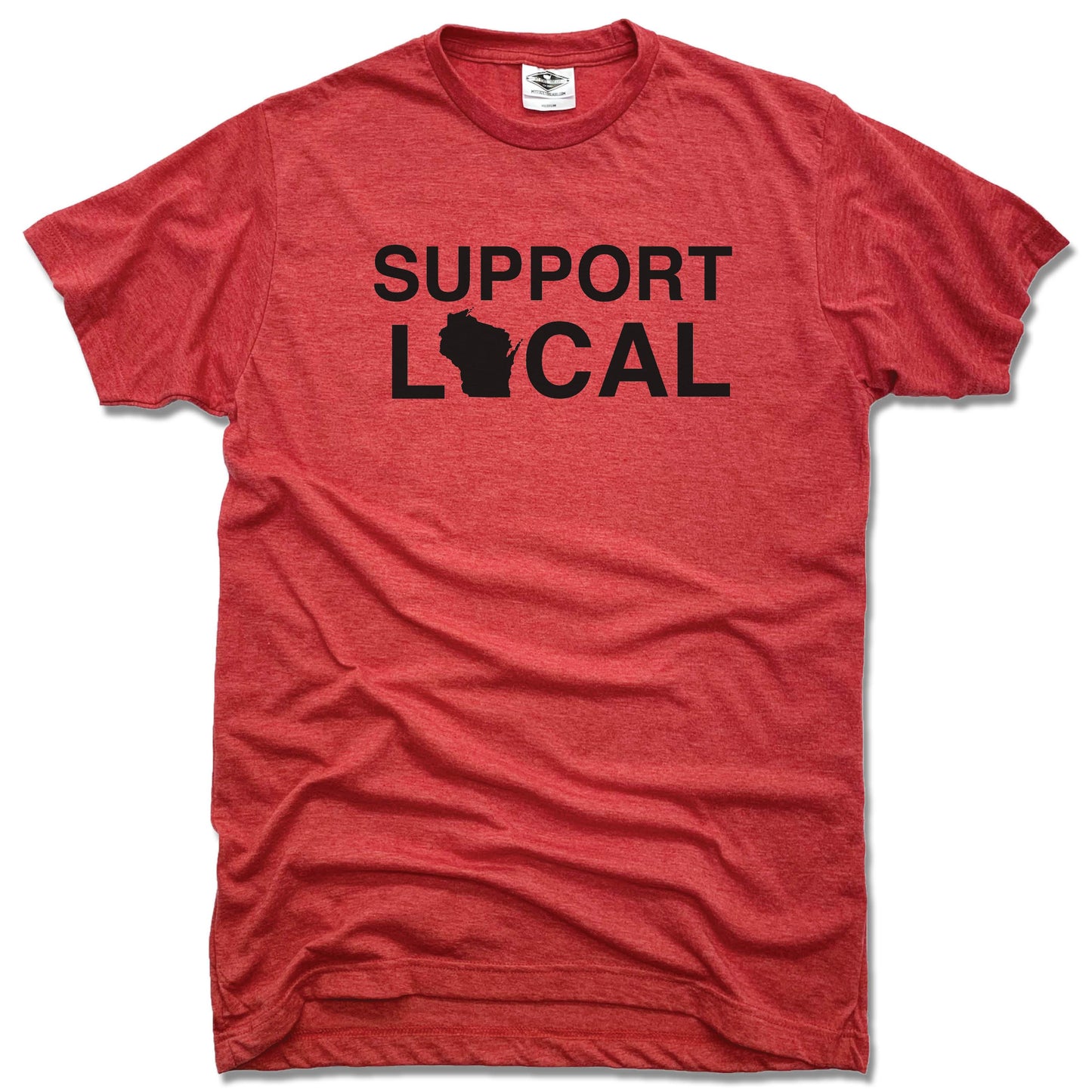 Support Local Wisconsin | UNISEX RED TEE - My State Threads