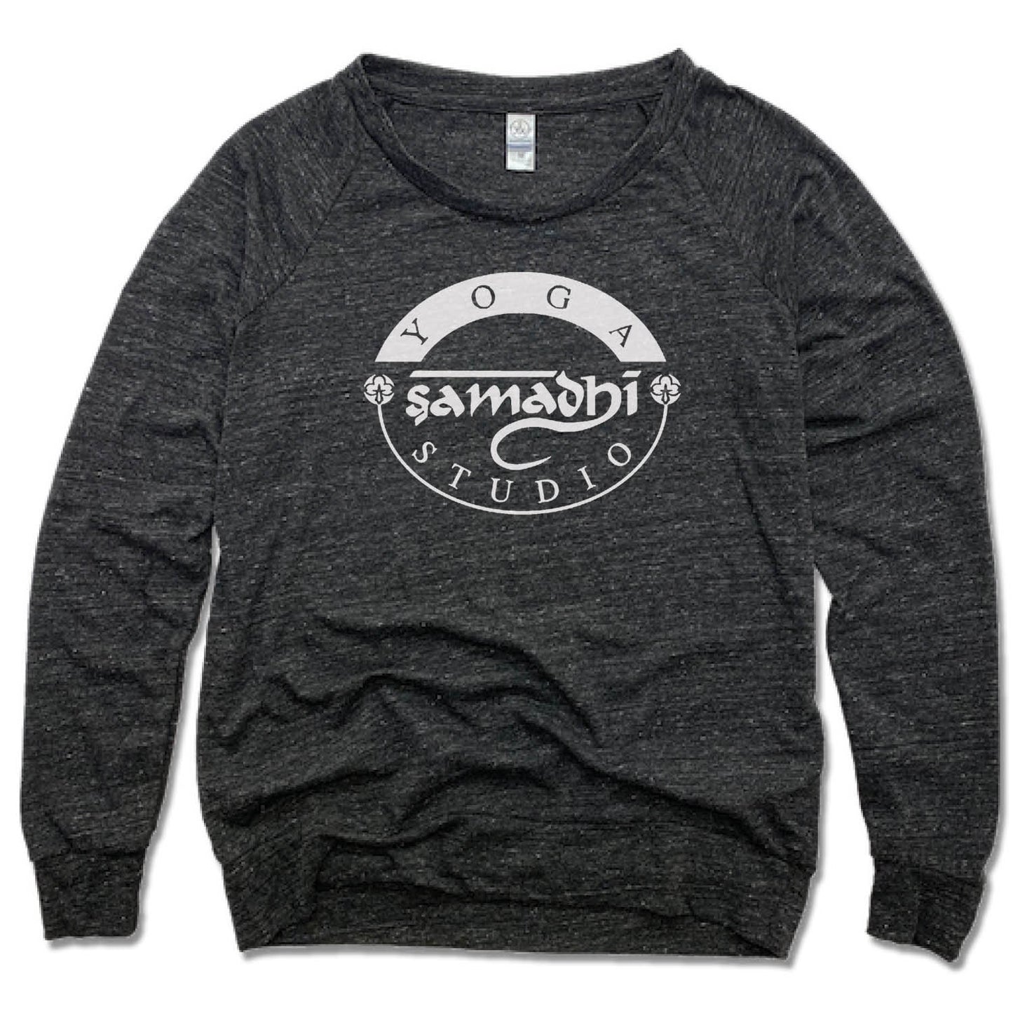 SAMADHI YOGA STUDIO | FAIRTRADE FREESET BLACK UNISEX TEE | WHITE LOGO