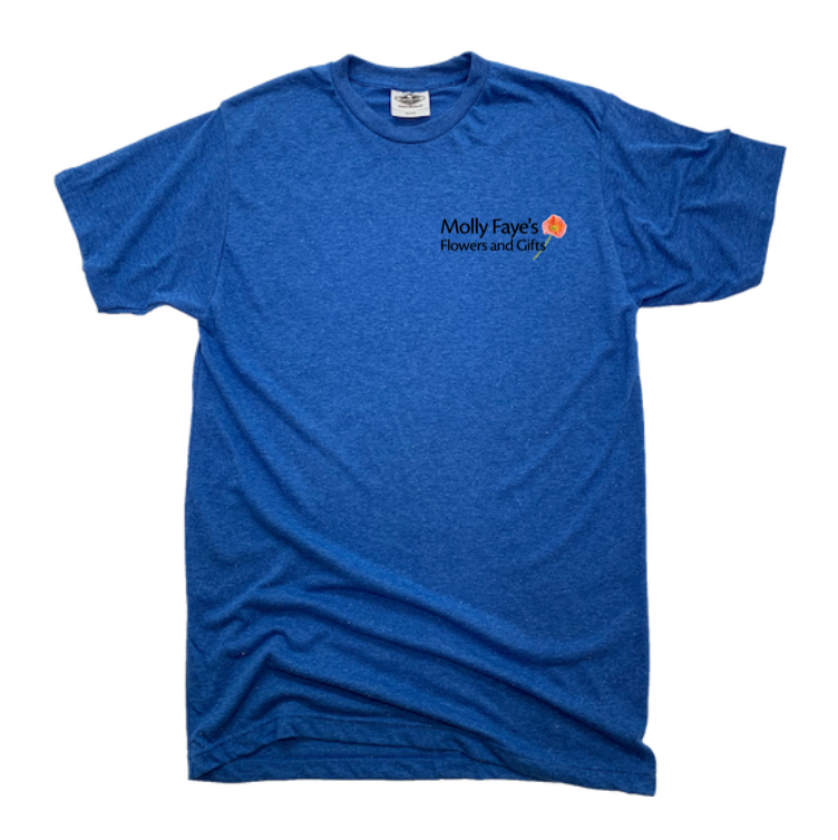 MOLLY FAYE'S | UNISEX BLUE TEE | DESIGN