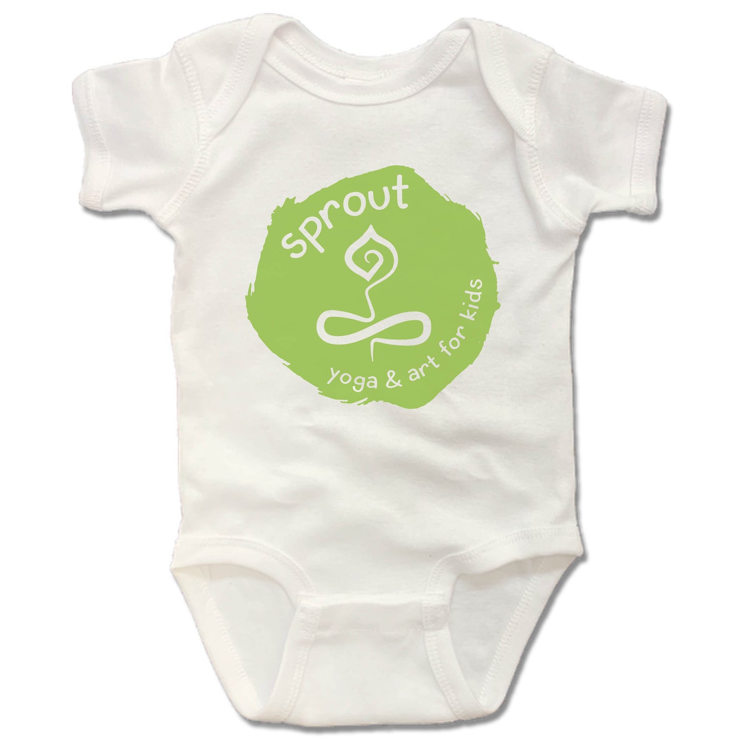 SPROUT YOGA & ART | WHITE ONESIE | LOGO