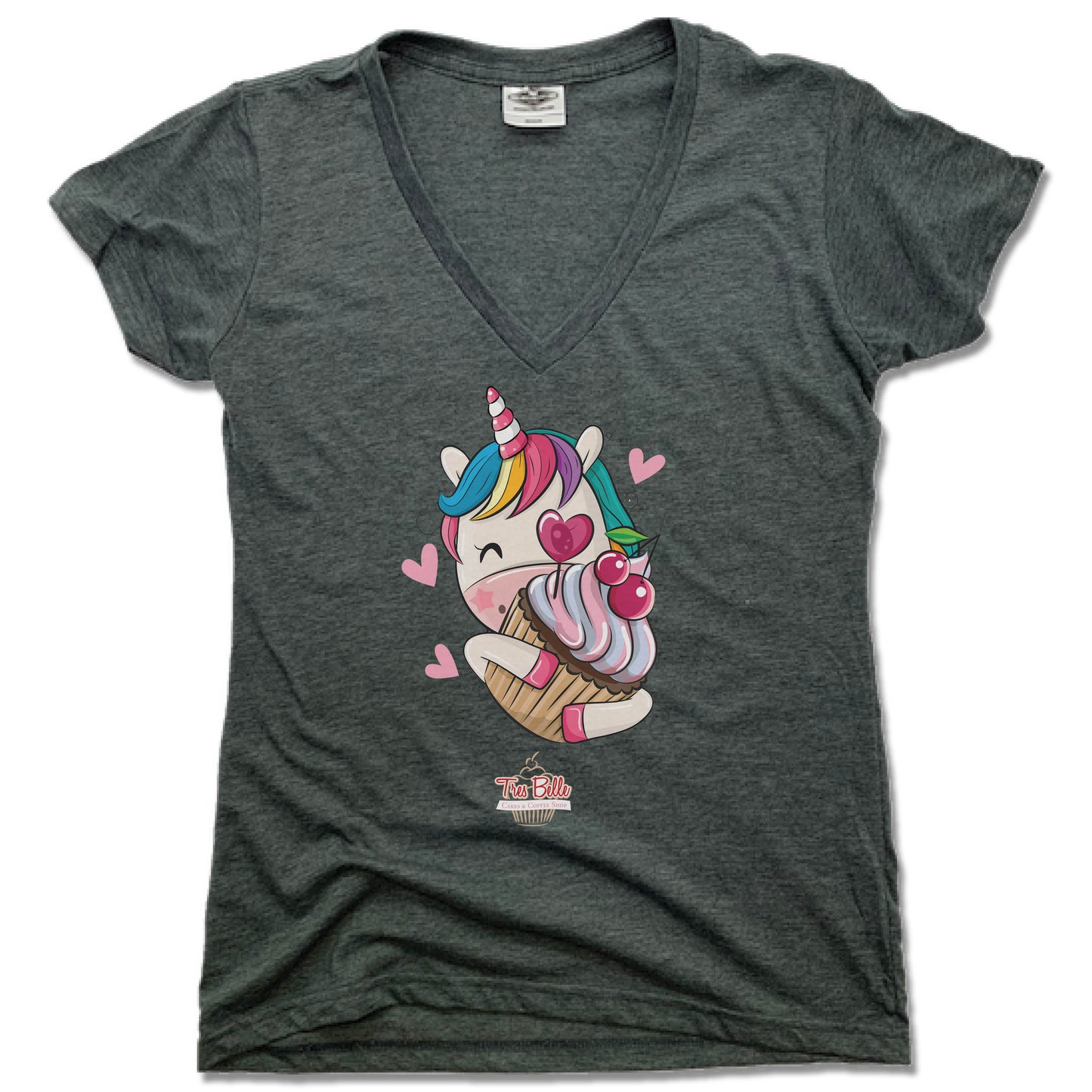 TRES BELLE | LADIES V-NECK | UNICORN - My State Threads