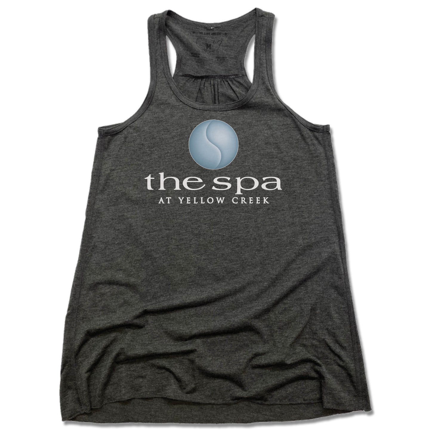 THE GYM | LADIES GRAY FLOWY TANK | LOGO