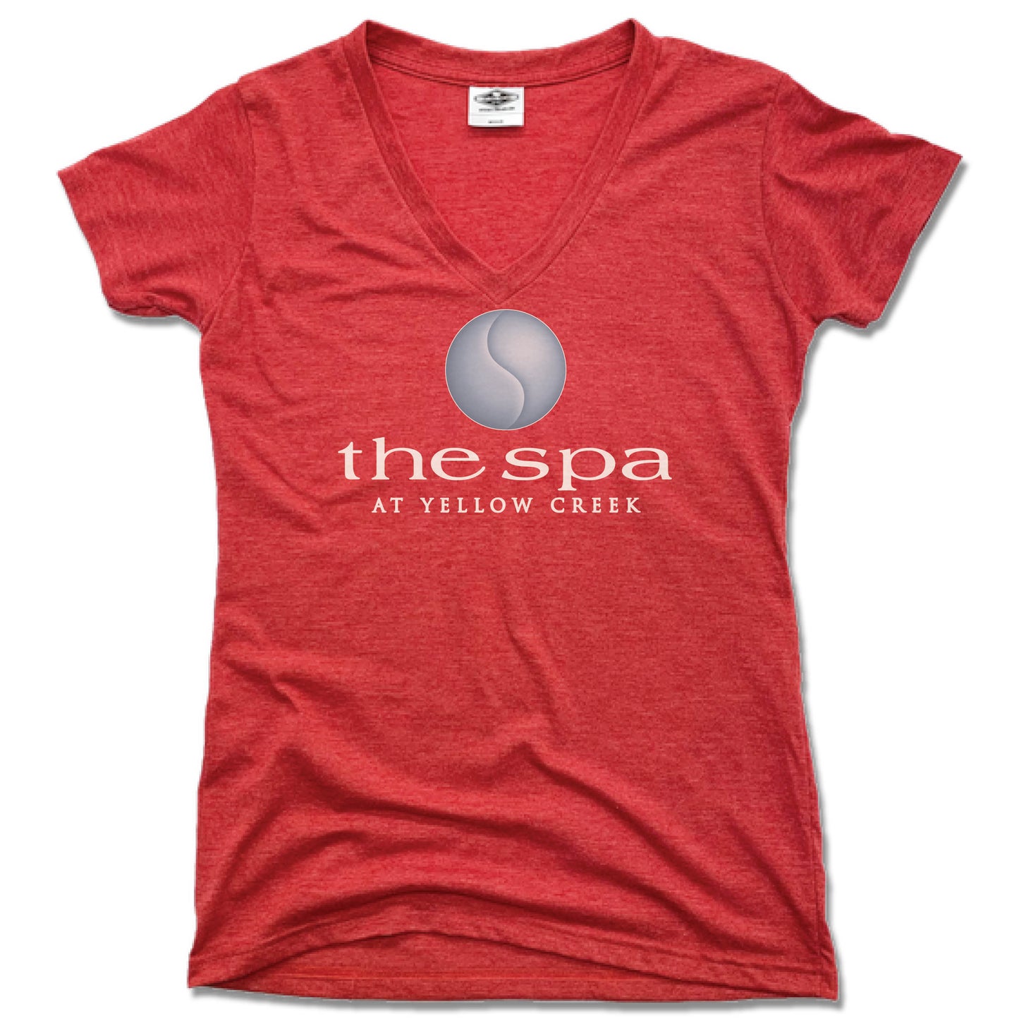 THE GYM | LADIES RED V-NECK | LOGO