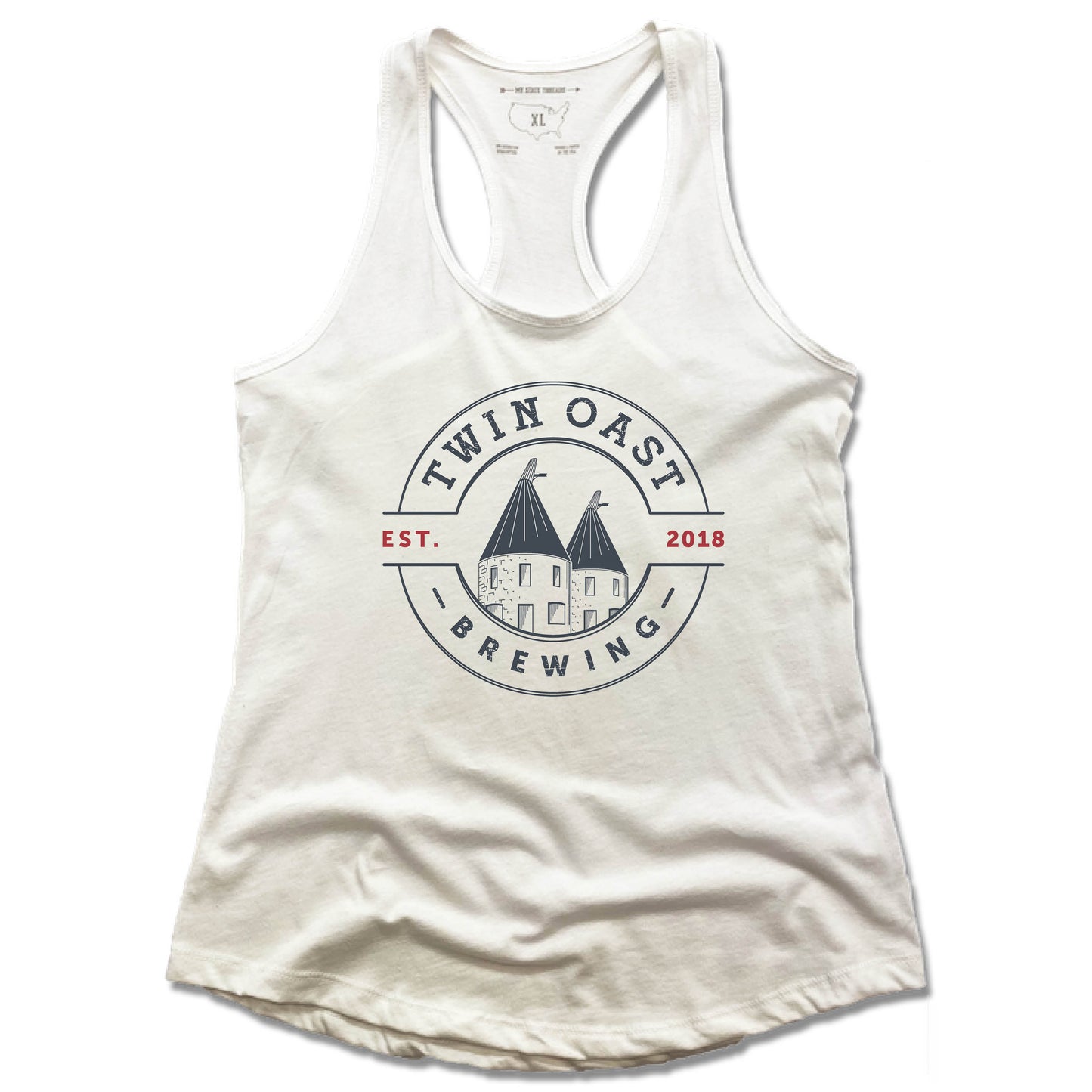 TWIN OAST BREWING | LADIES WHITE TANK | WHITE SEAL