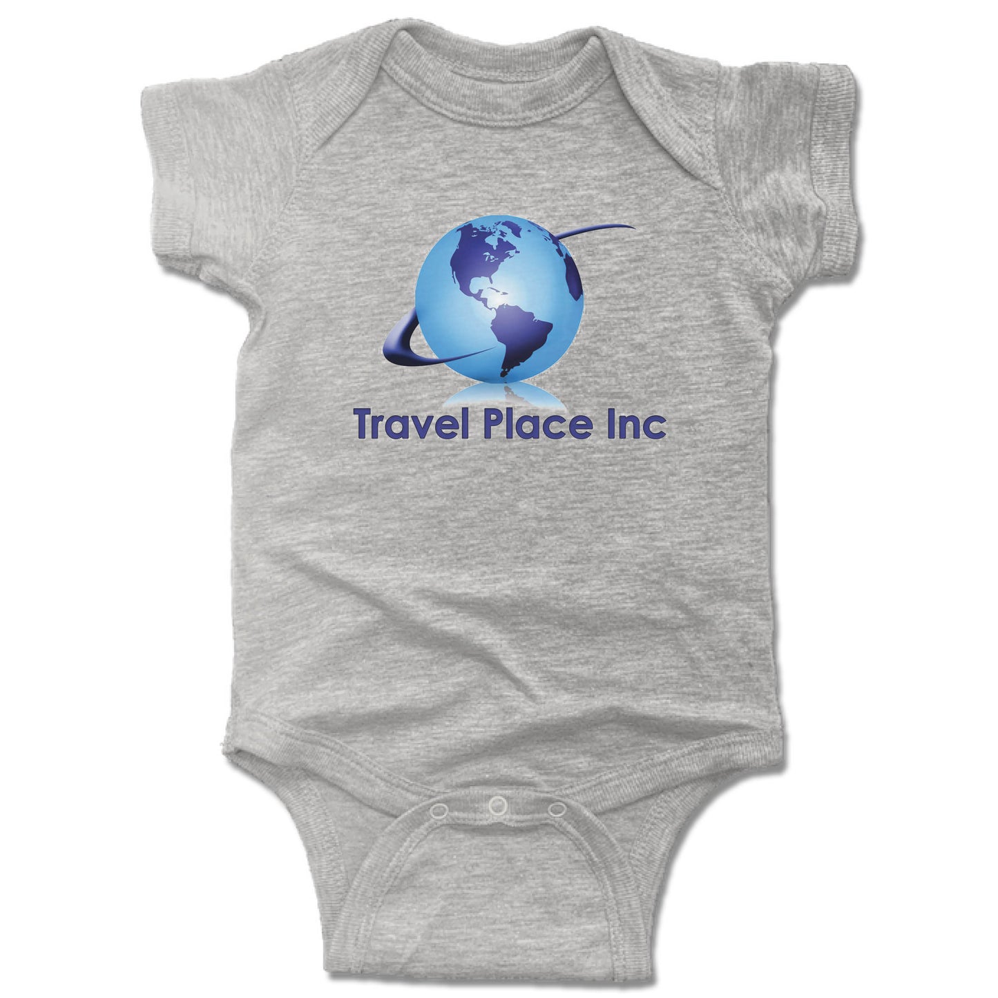 TRAVEL PLACE INC | GRAY ONESIE | LOGO
