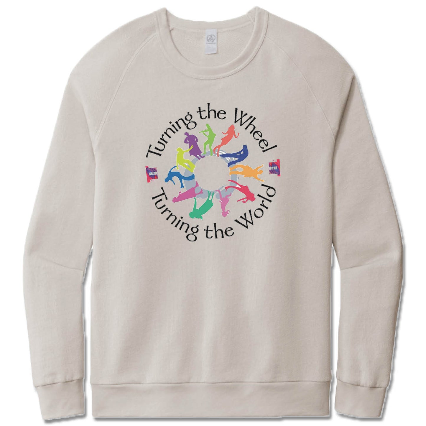 TURNING THE WHEEL PRODUCTIONS | LIGHT GRAY FRENCH TERRY SWEATSHIRT | BLACK LOGO