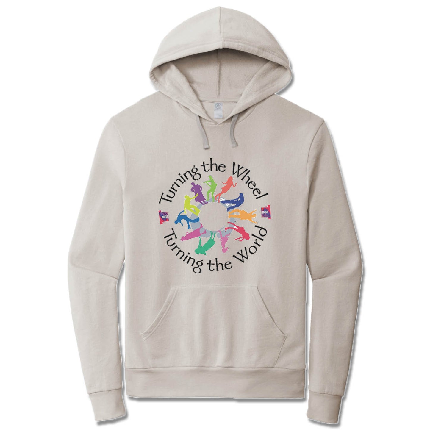 TURNING THE WHEEL PRODUCTIONS | LIGHT GRAY FRENCH TERRY HOODIE | BLACK LOGO