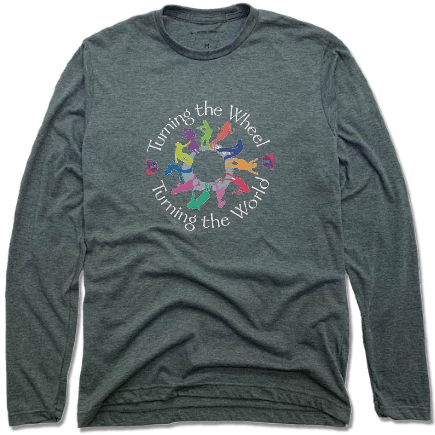 TURNING THE WHEEL PRODUCTIONS | UNISEX LONG SLEEVE TEE | WHITE LOGO