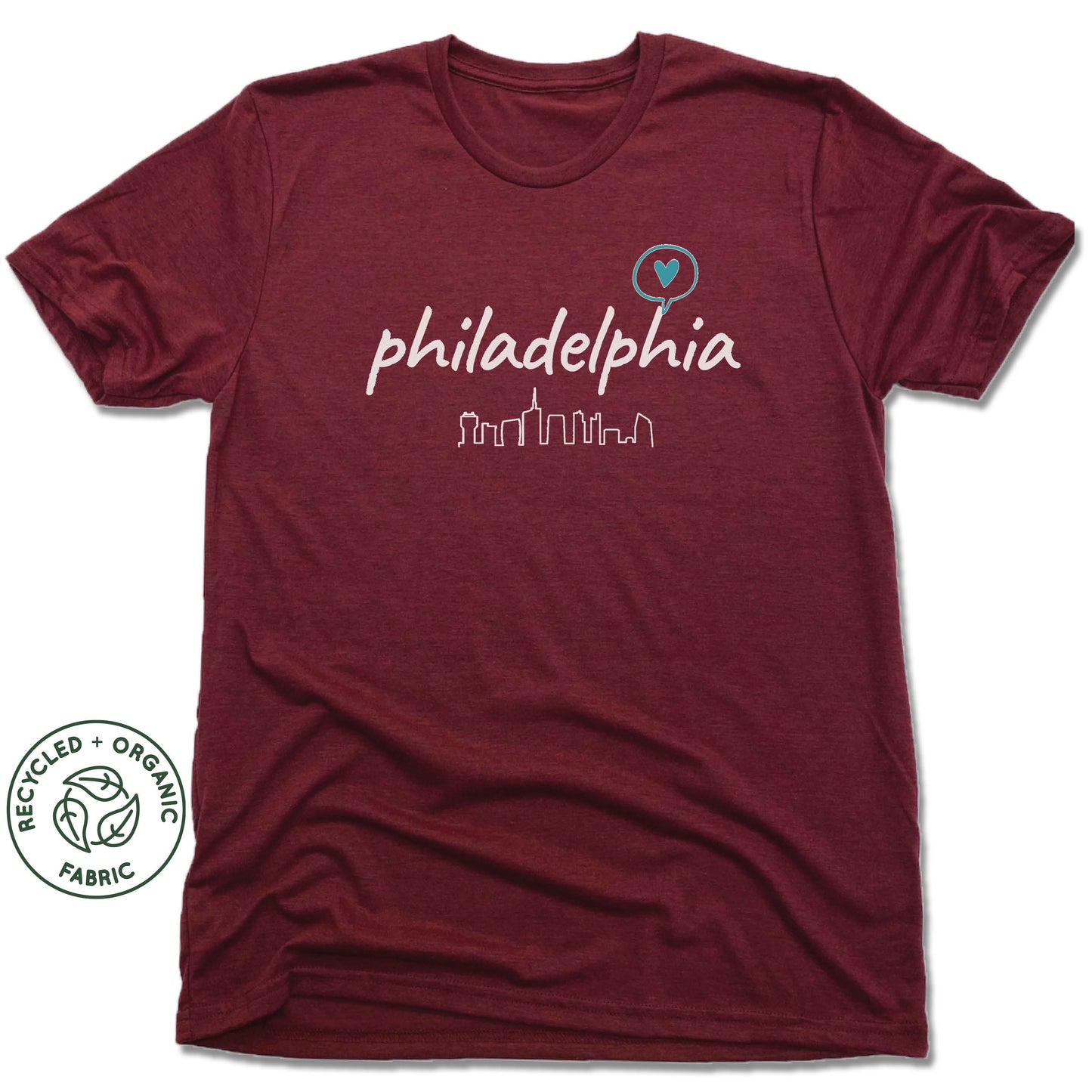 TUCK BARRE & YOGA | UNISEX VINO RED Recycled Tri-Blend | PHILADELPHIA