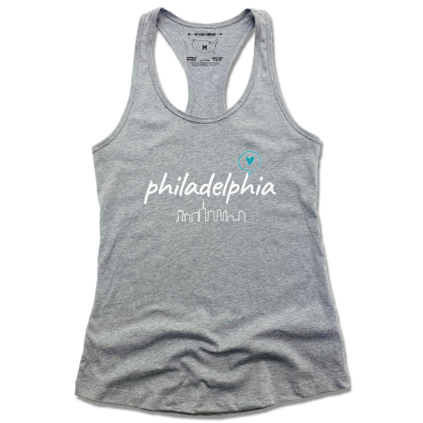 TUCK BARRE & YOGA | LADIES GRAY TANK | PHILADELPHIA