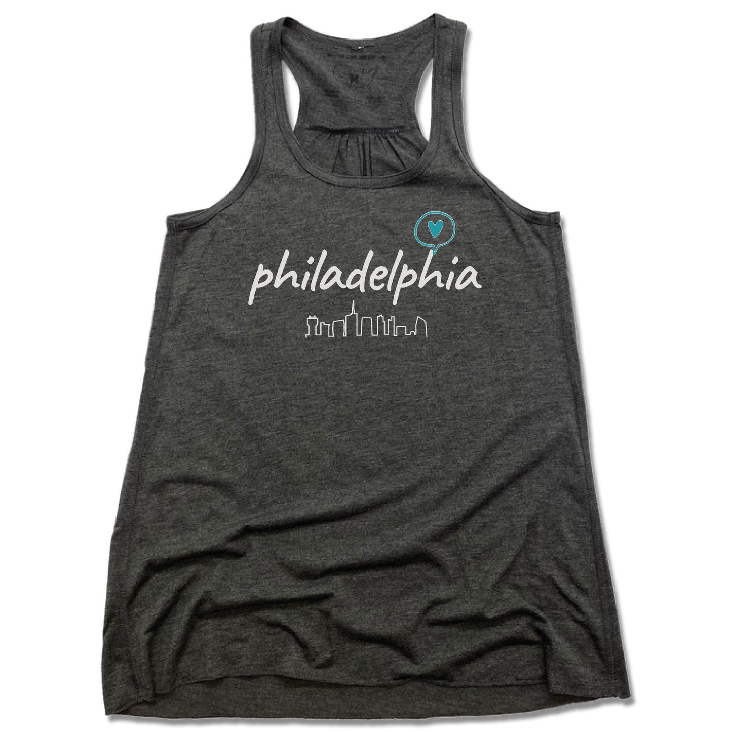 TUCK BARRE & YOGA | LADIES GRAY FLOWY TANK | PHILADELPHIA