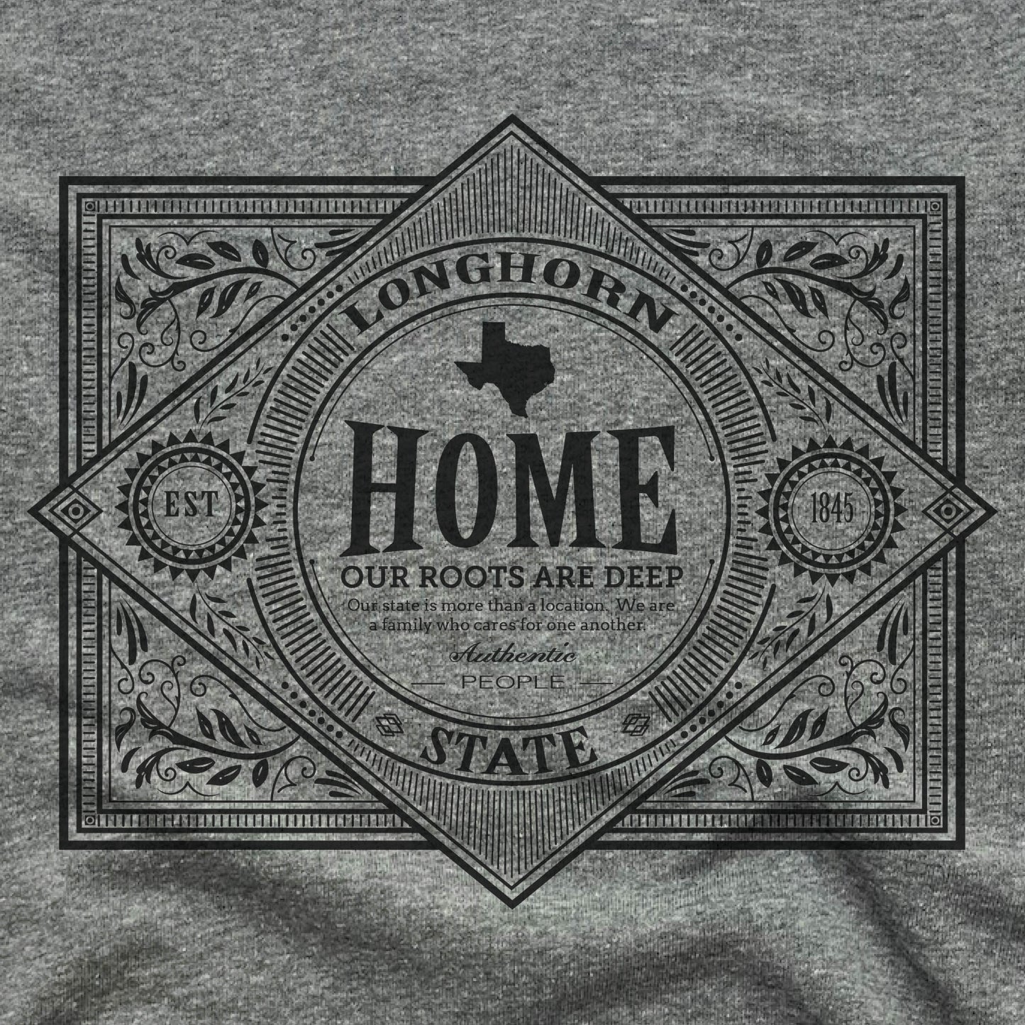 TEXAS | FREESET UNISEX TEE | VINTAGE BLACK