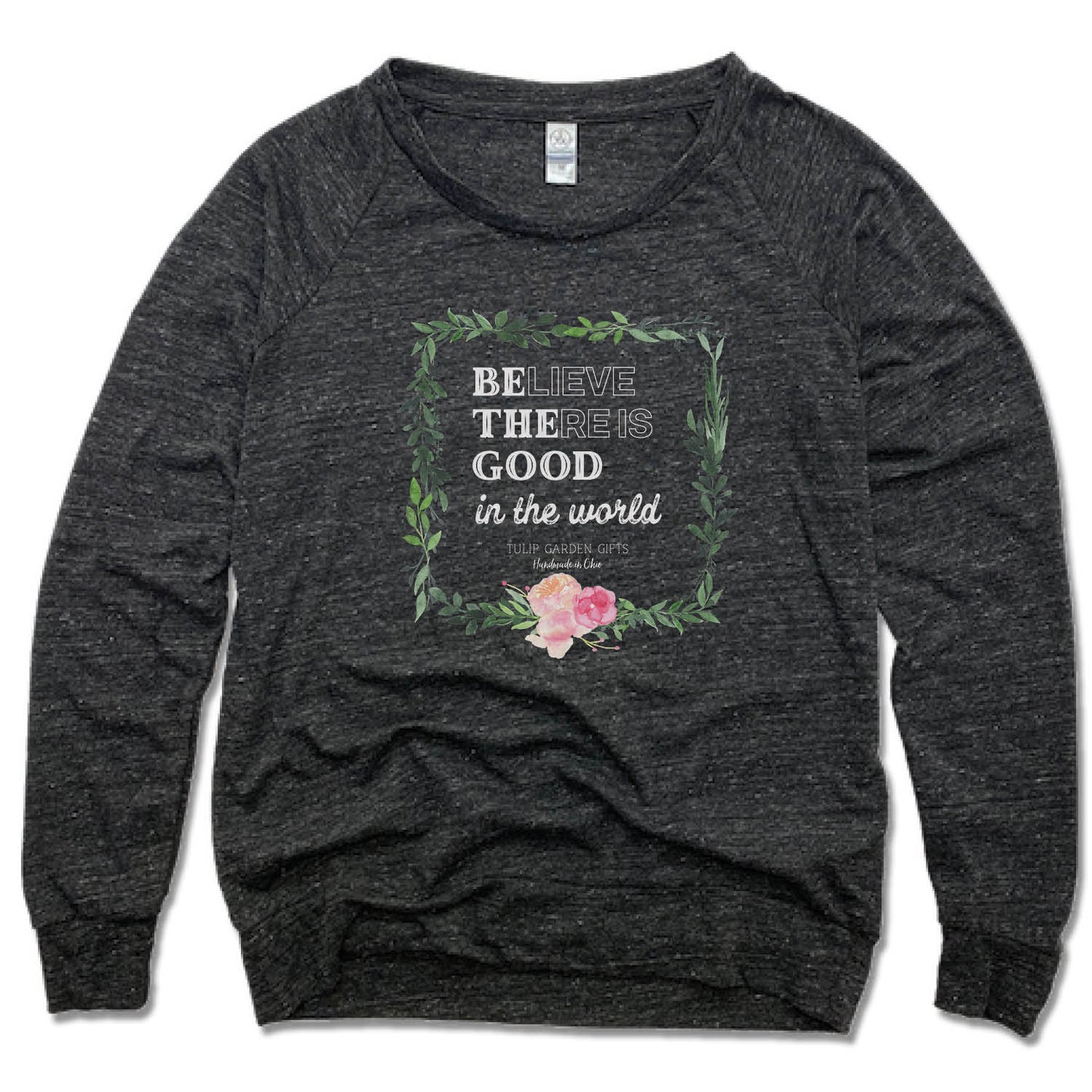 TULIP GARDEN GIFTS | LADIES SLOUCHY | TULIP WHITE LOGO