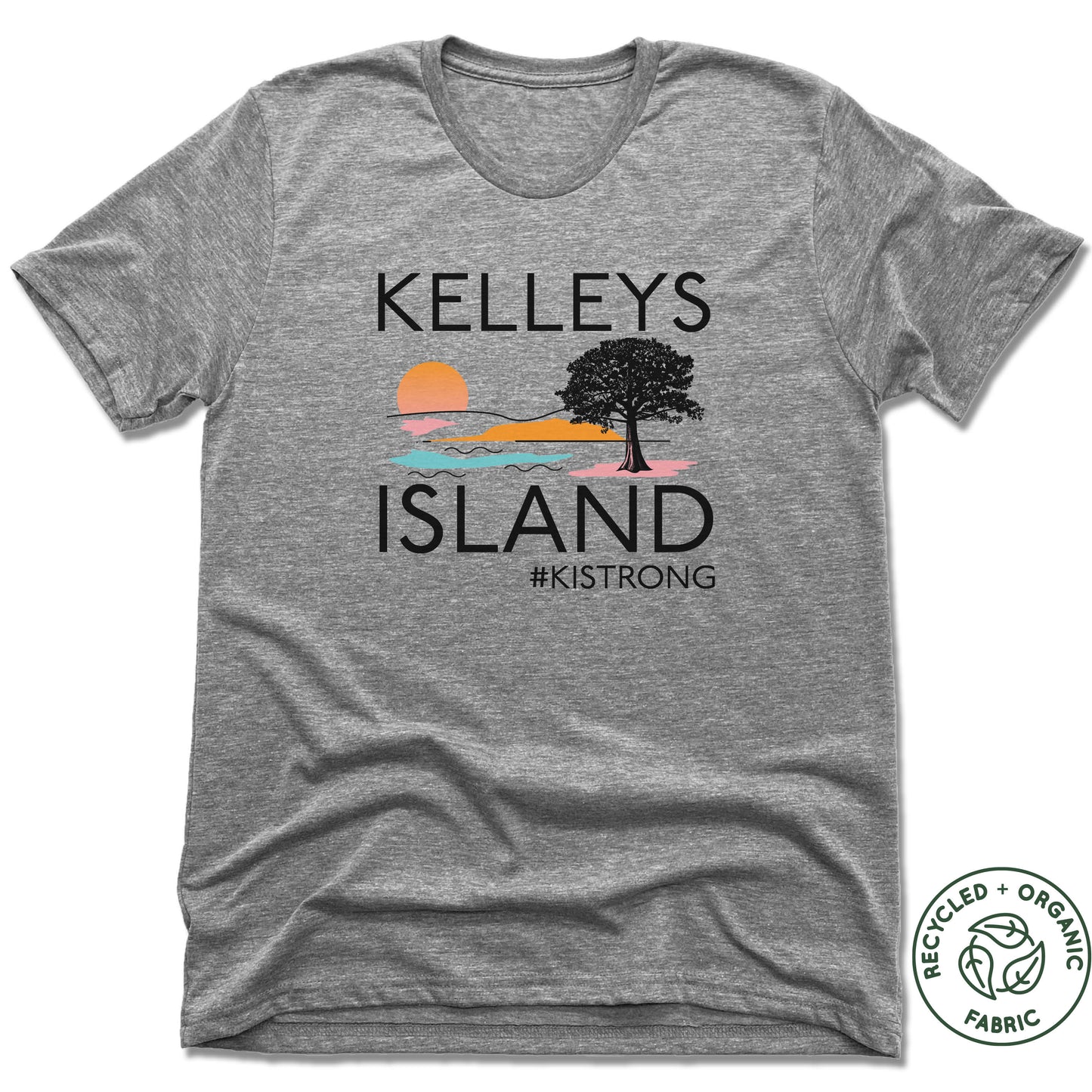 KELLEYS ISLAND | UNISEX GRAY Recycled Tri-Blend | RETRO COLOR