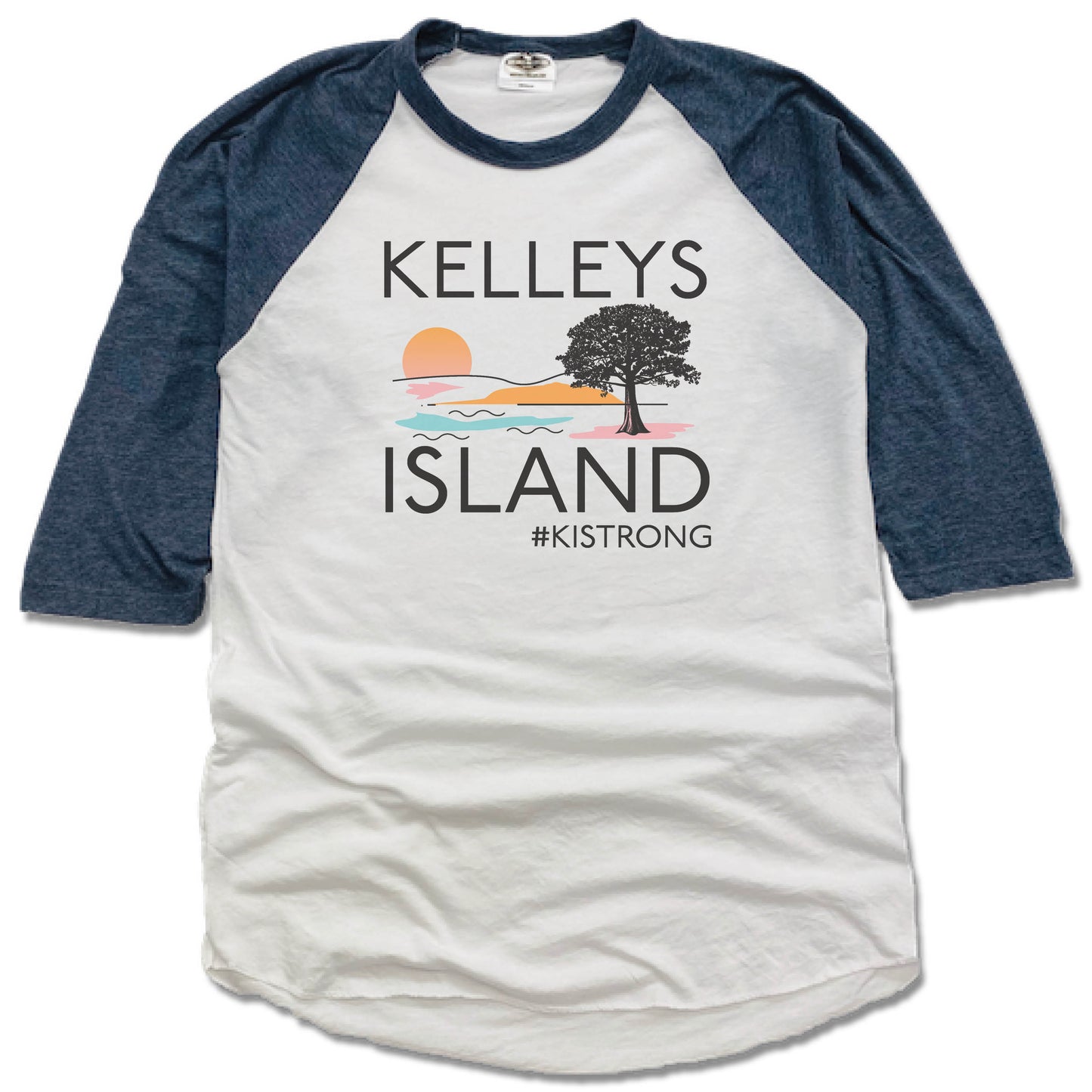 KELLEYS ISLAND | NAVY 3/4 SLEEVE | RETRO COLOR