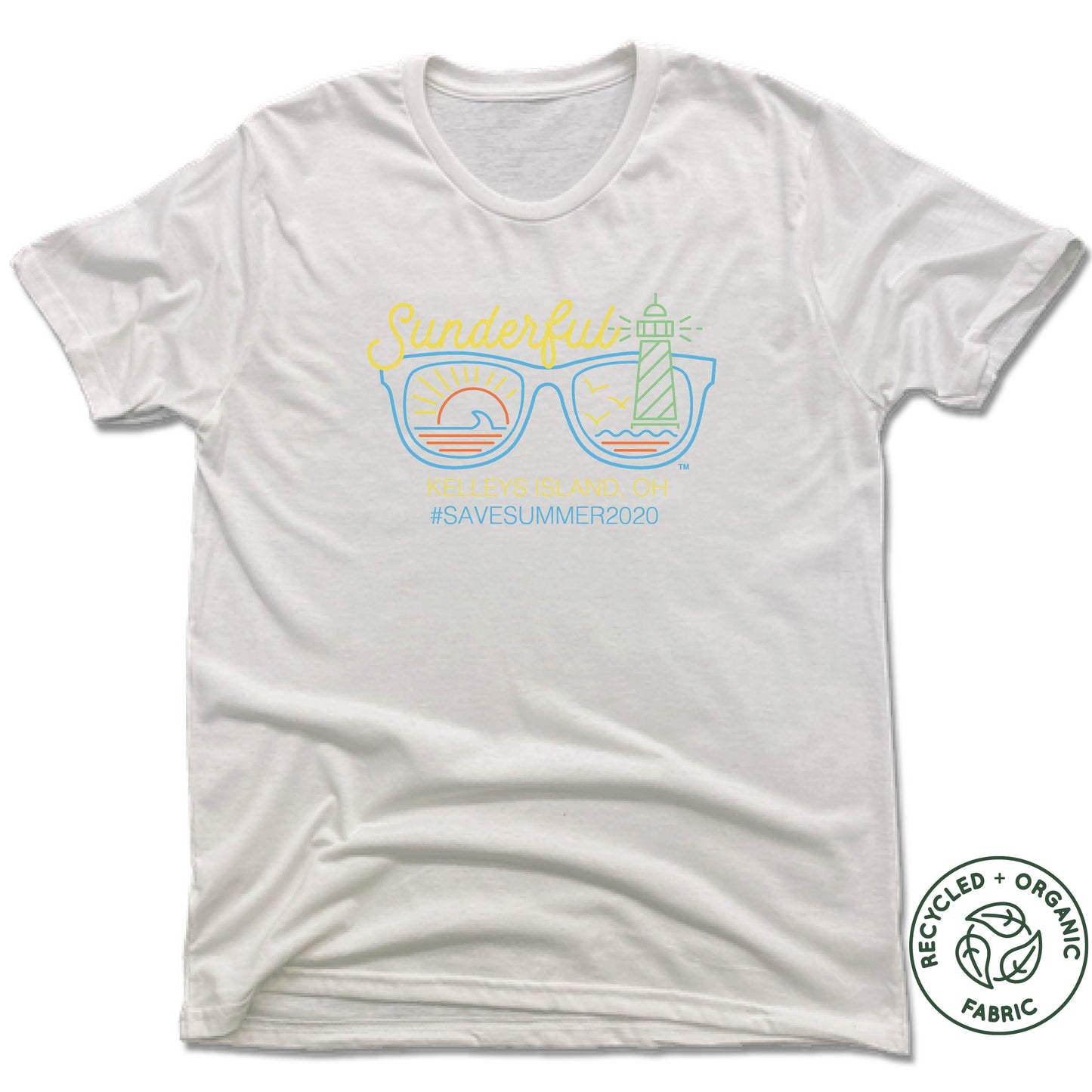 KELLEYS ISLAND | UNISEX WHITE Recycled Tri-Blend | SUNDERFUL