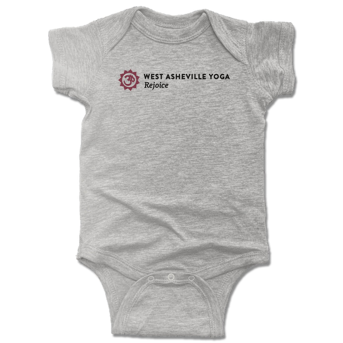 WEST ASHEVILLE YOGA | GRAY ONESIE | LOGO
