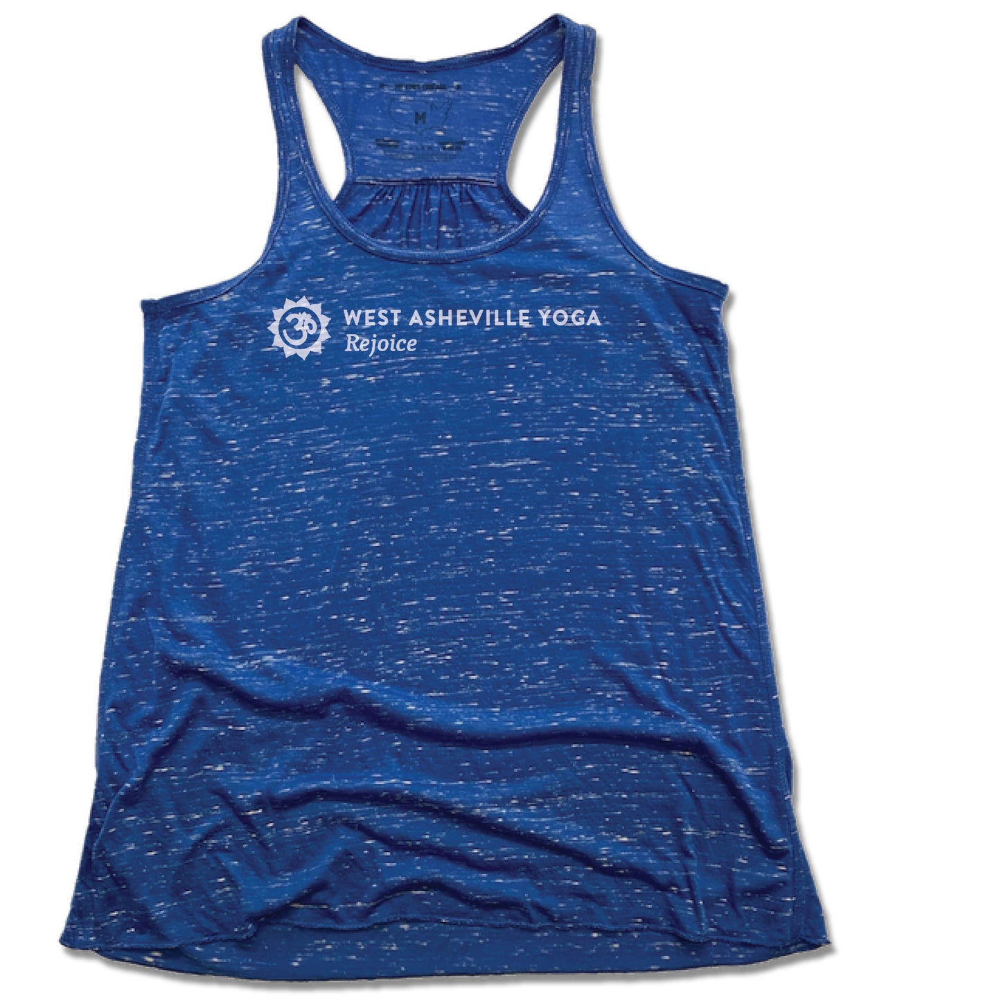 WEST ASHEVILLE YOGA | LADIES BLUE FLOWY TANK | LOGO