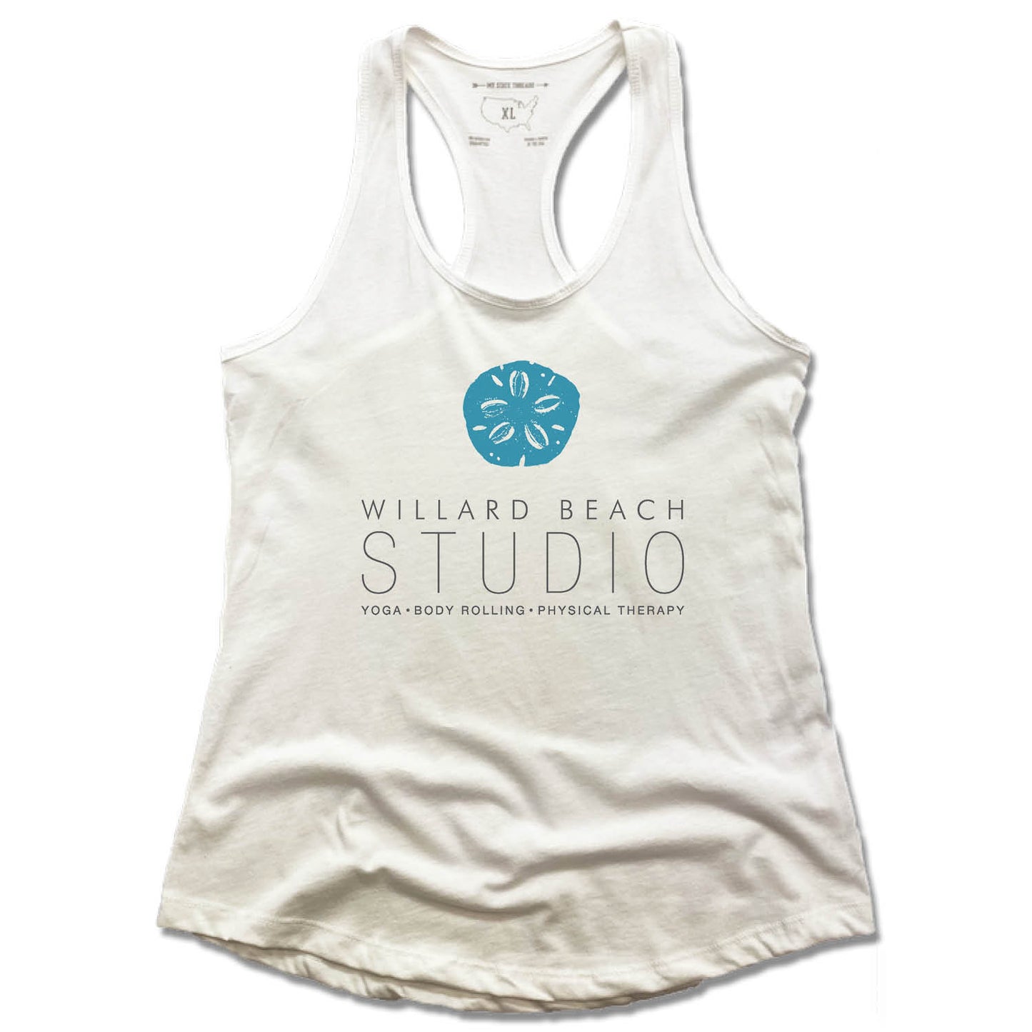 WILLARD BEACH STUDIO | LADIES WHITE TANK | COLOR LOGO - My State Threads