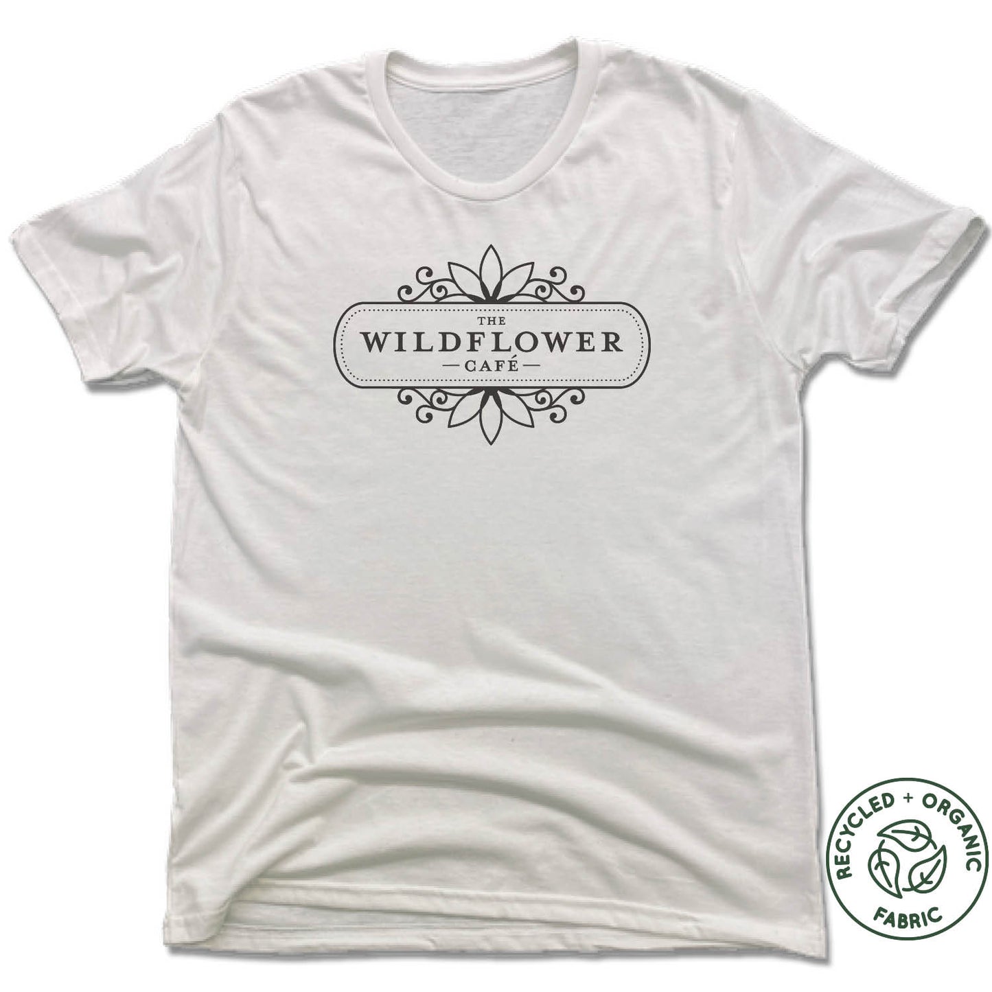 WILDFLOWER CAFE | UNISEX WHITE Recycled Tri-Blend | LOGO - My State Threads