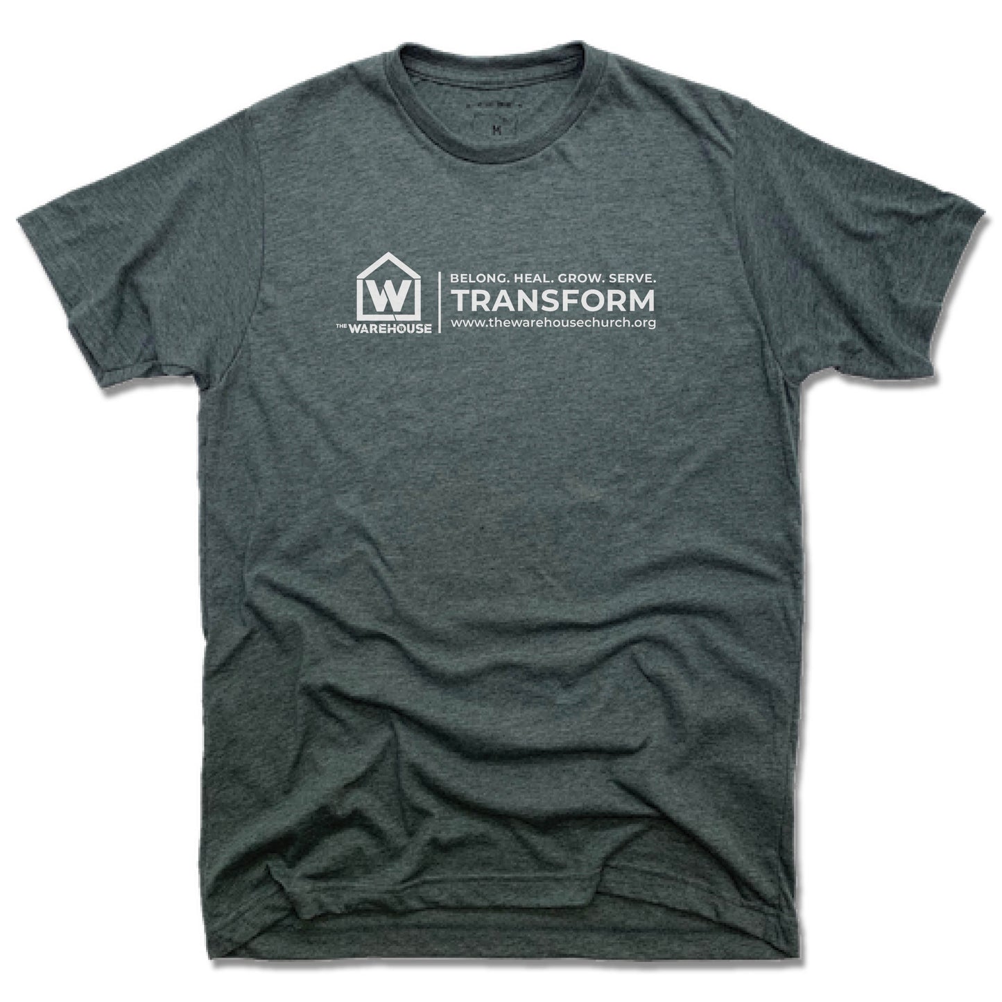 THE WAREHOUSE CHURCH | UNISEX TEE | WHITE LOGO