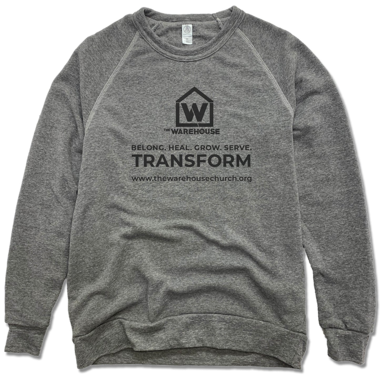 THE WAREHOUSE CHURCH | FLEECE SWEATSHIRT | MONOGRAM BLACK