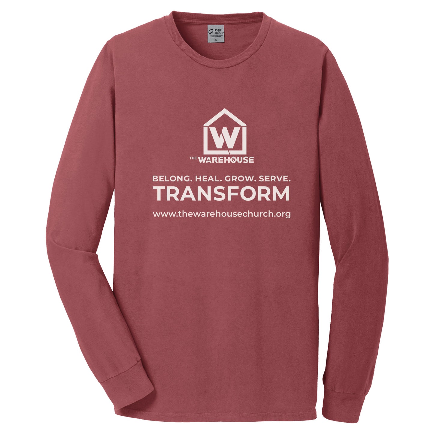 The Warehouse Church | Long Sleeve Tee | Monogram White - My State Threads