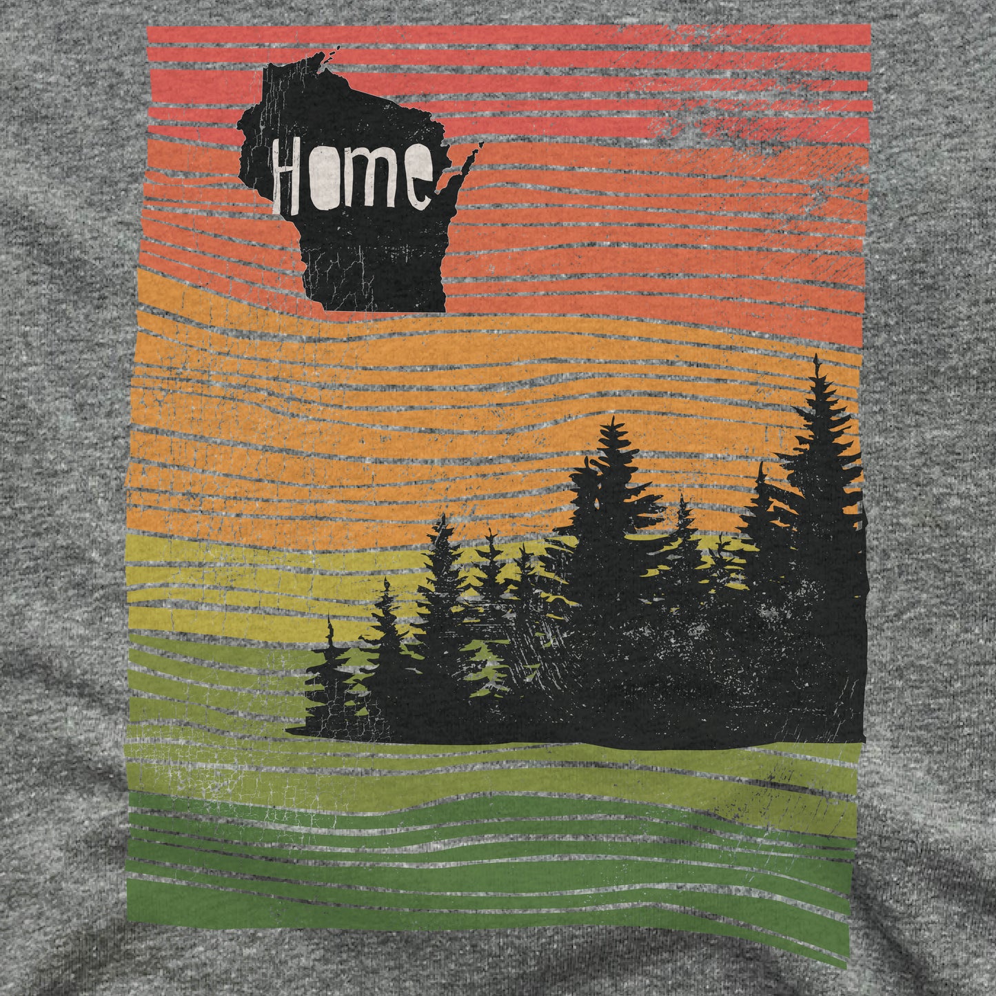 WISCONSIN | FLEECE SWEATSHIRT | HOME LINE ART